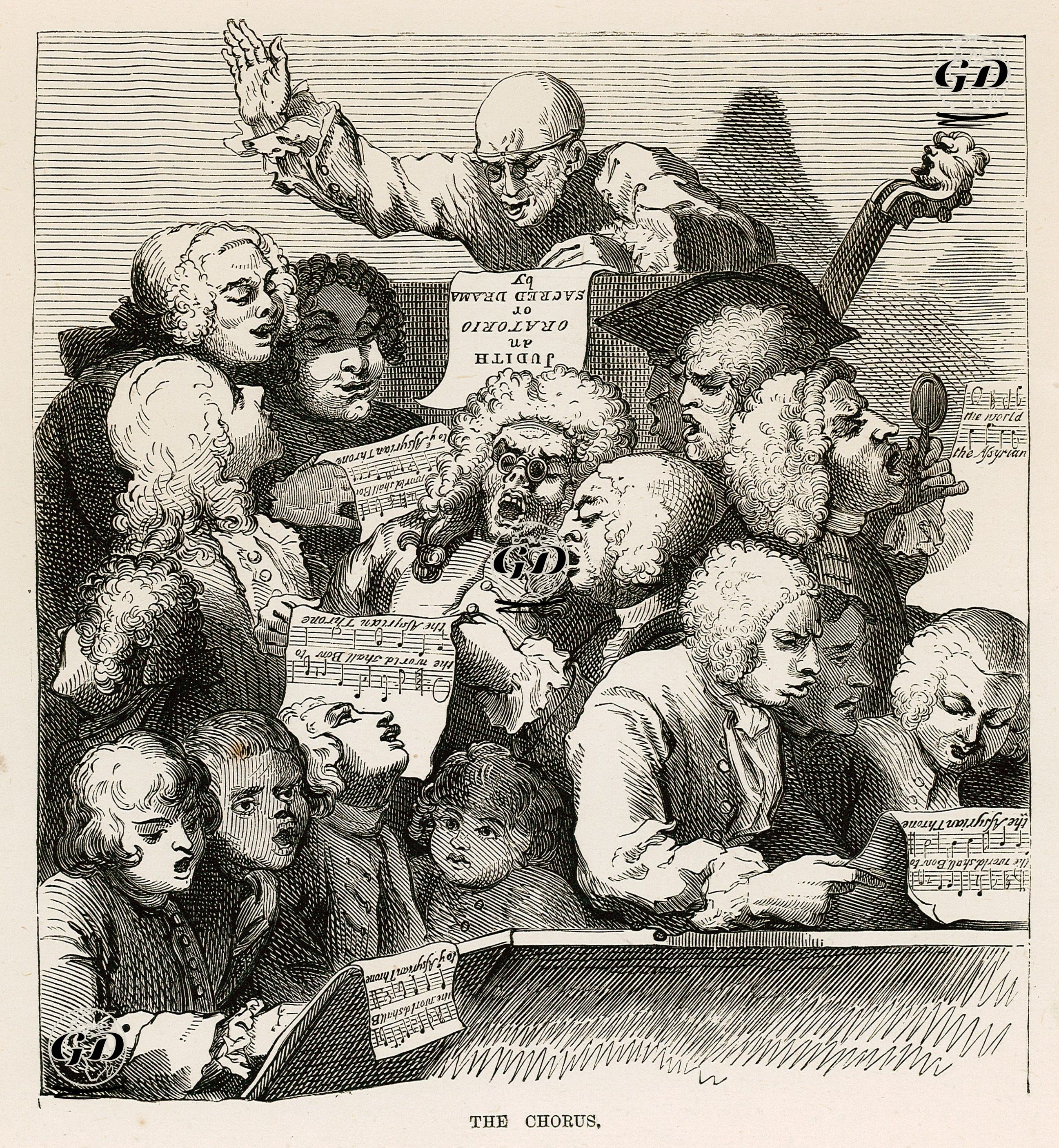 The Chorus - William Hogarth (1697-1764) - 1870's