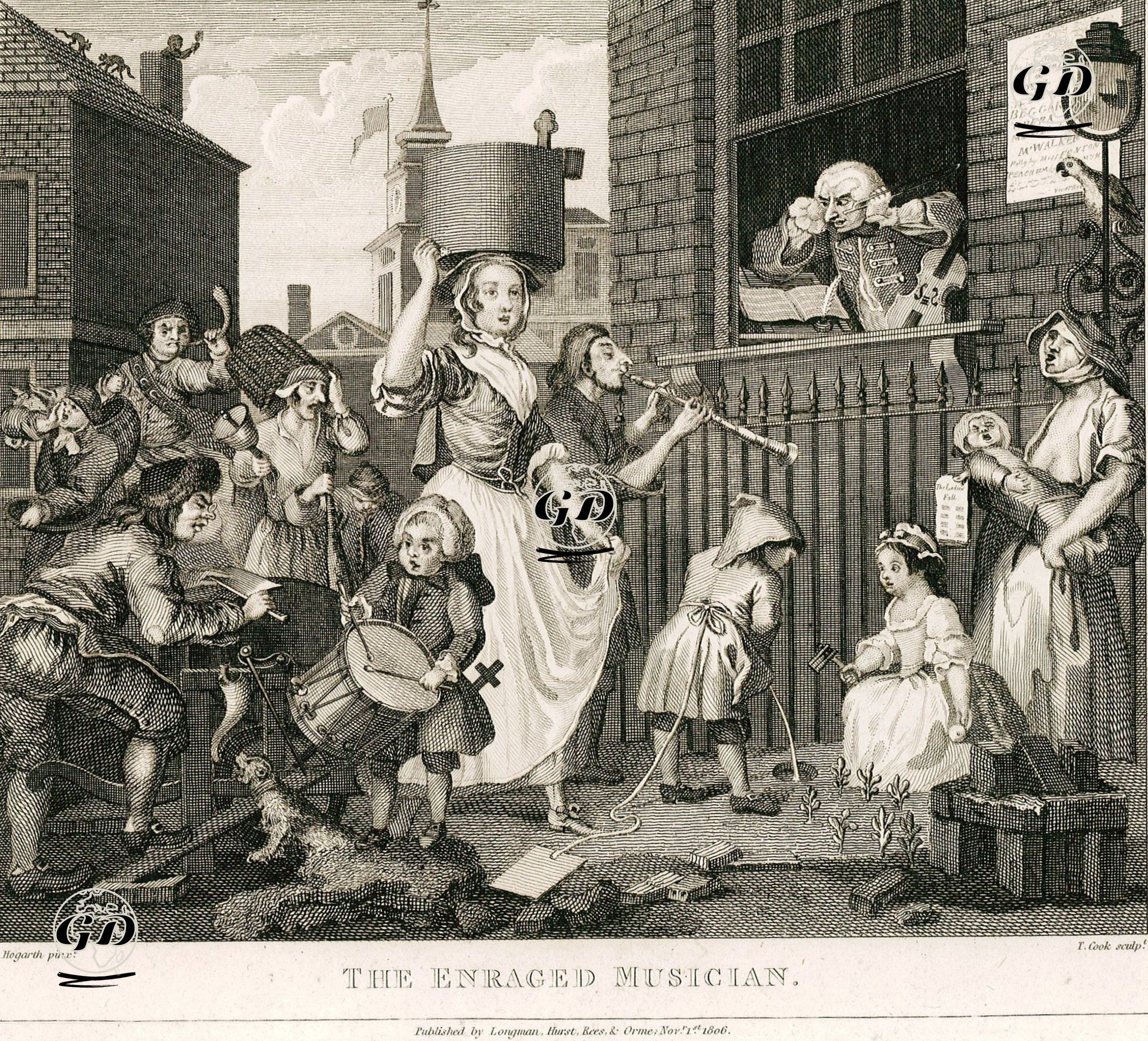 The Enraged Musician - William Hogarth (1697-1764) - 1806