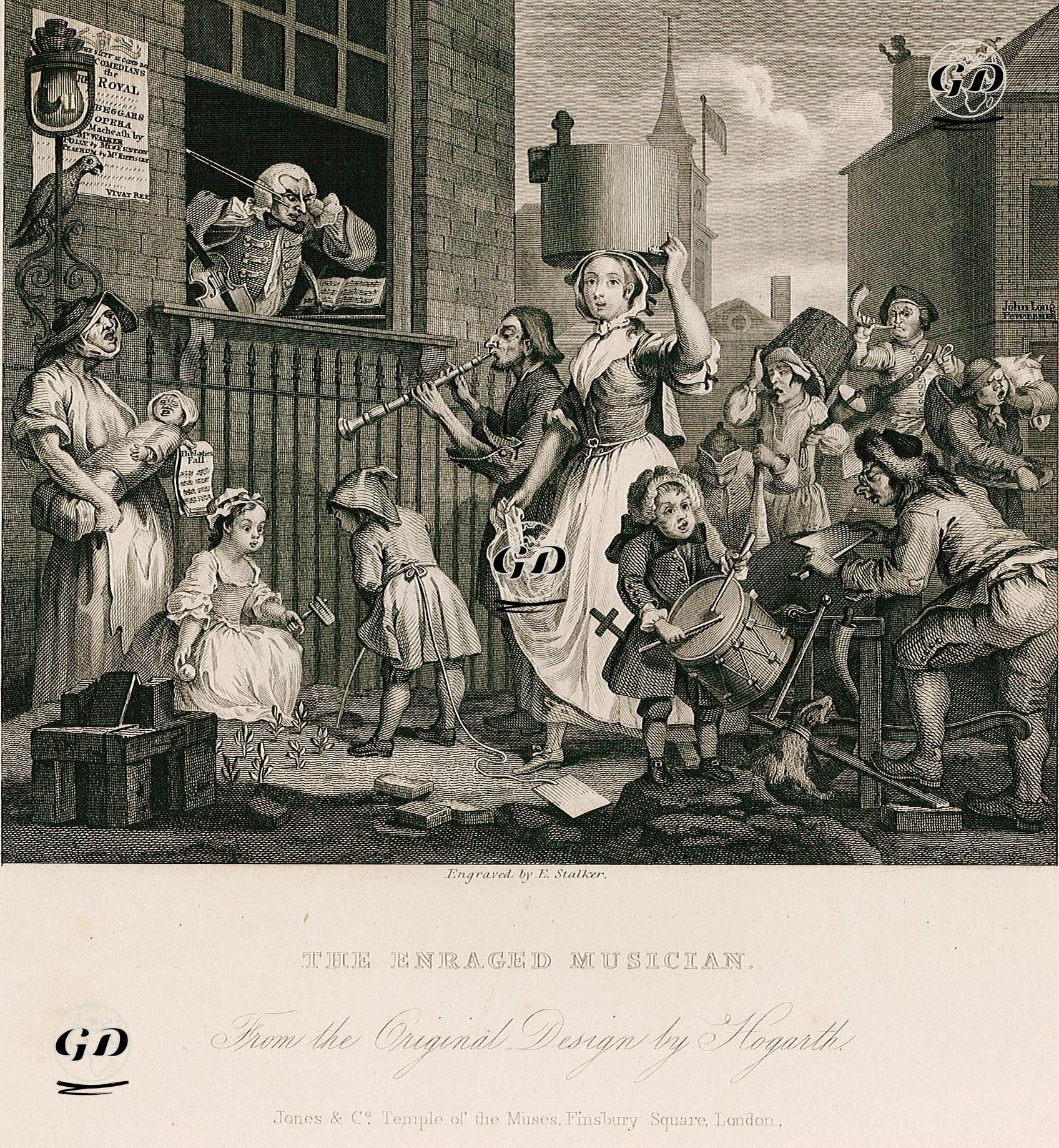The Enraged Musician - William Hogarth (1697-1764) - 1833