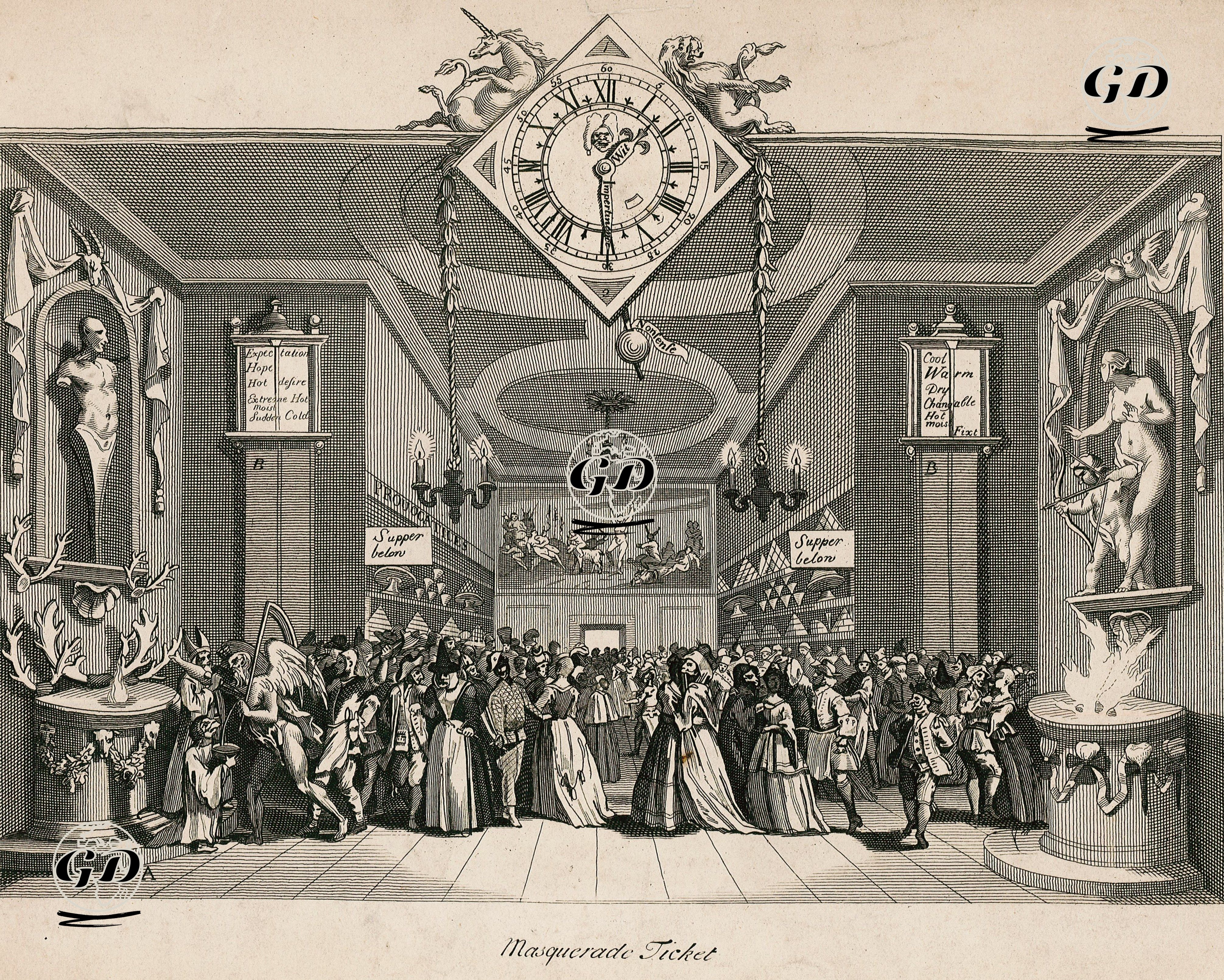 Masquerade Ticket - William Hogarth (1697-1764) - 1822