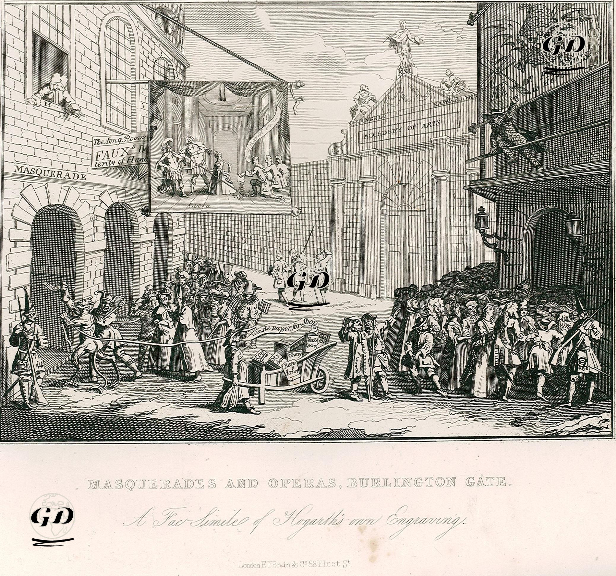 Masquerades And Operas, Burlington Gate  - William Hogarth (1697-1764) - 1833