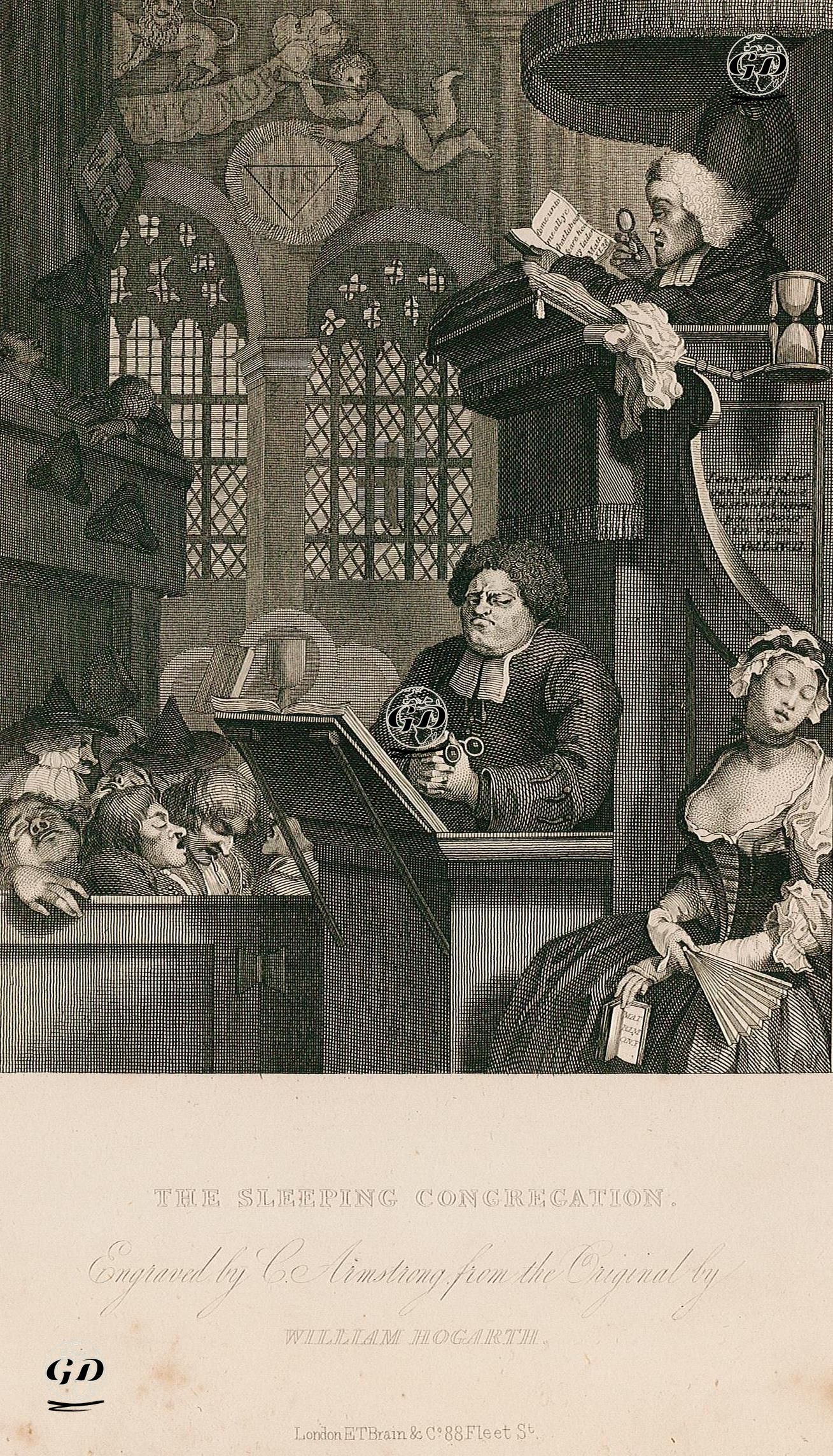 The Sleeping Congregation - William Hogarth (1697-1764) - 1833