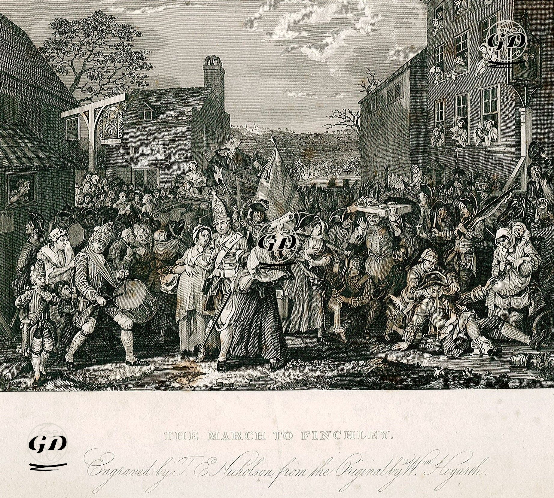 The March To Finchley - William Hogarth (1697-1764) - 1870