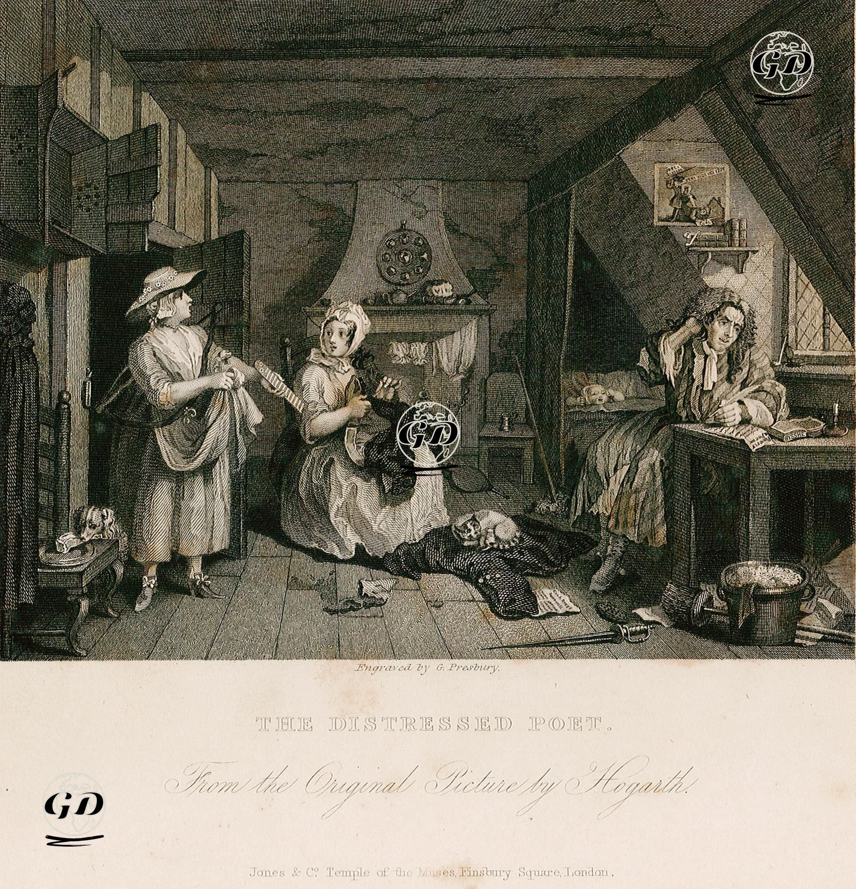 The Distressed Poet - William Hogarth (1697-1764) - 1833