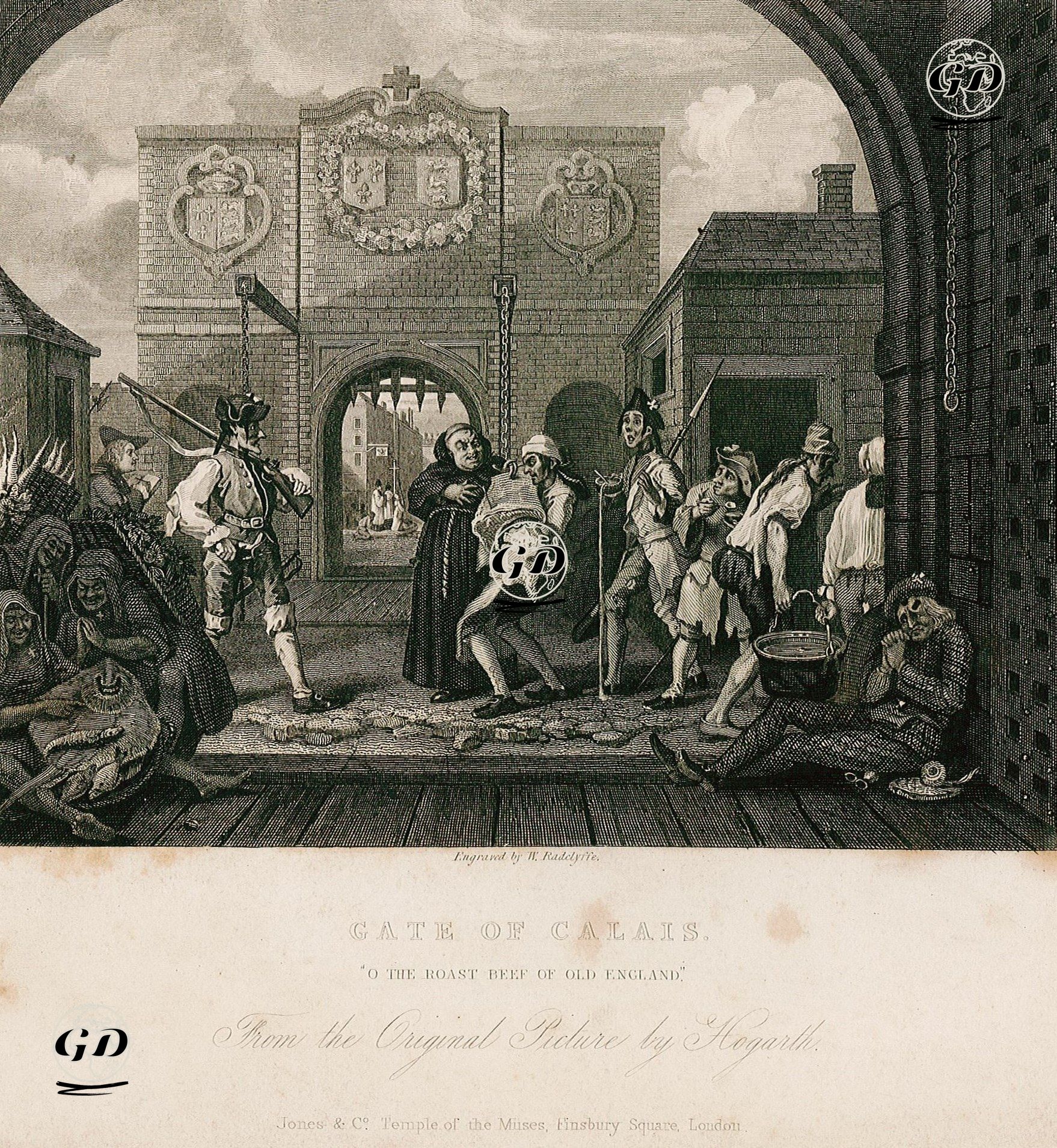 Gate Of Calais-O The Roast Beef Of Old England  - William Hogarth (1697-1764) - 1833