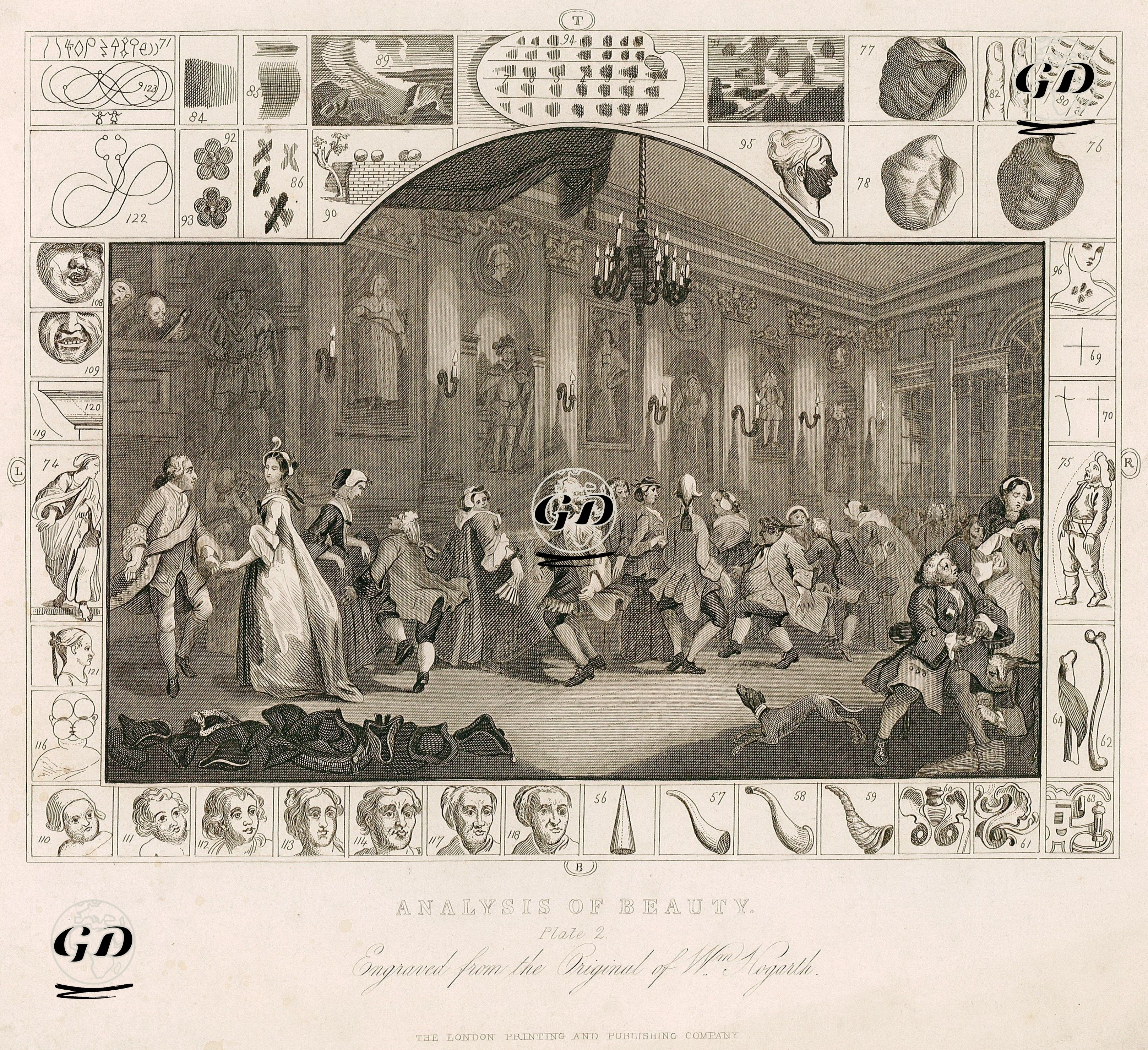 Analysis Of Beauty-Plate 2 - William Hogarth (1697-1764) - 1850