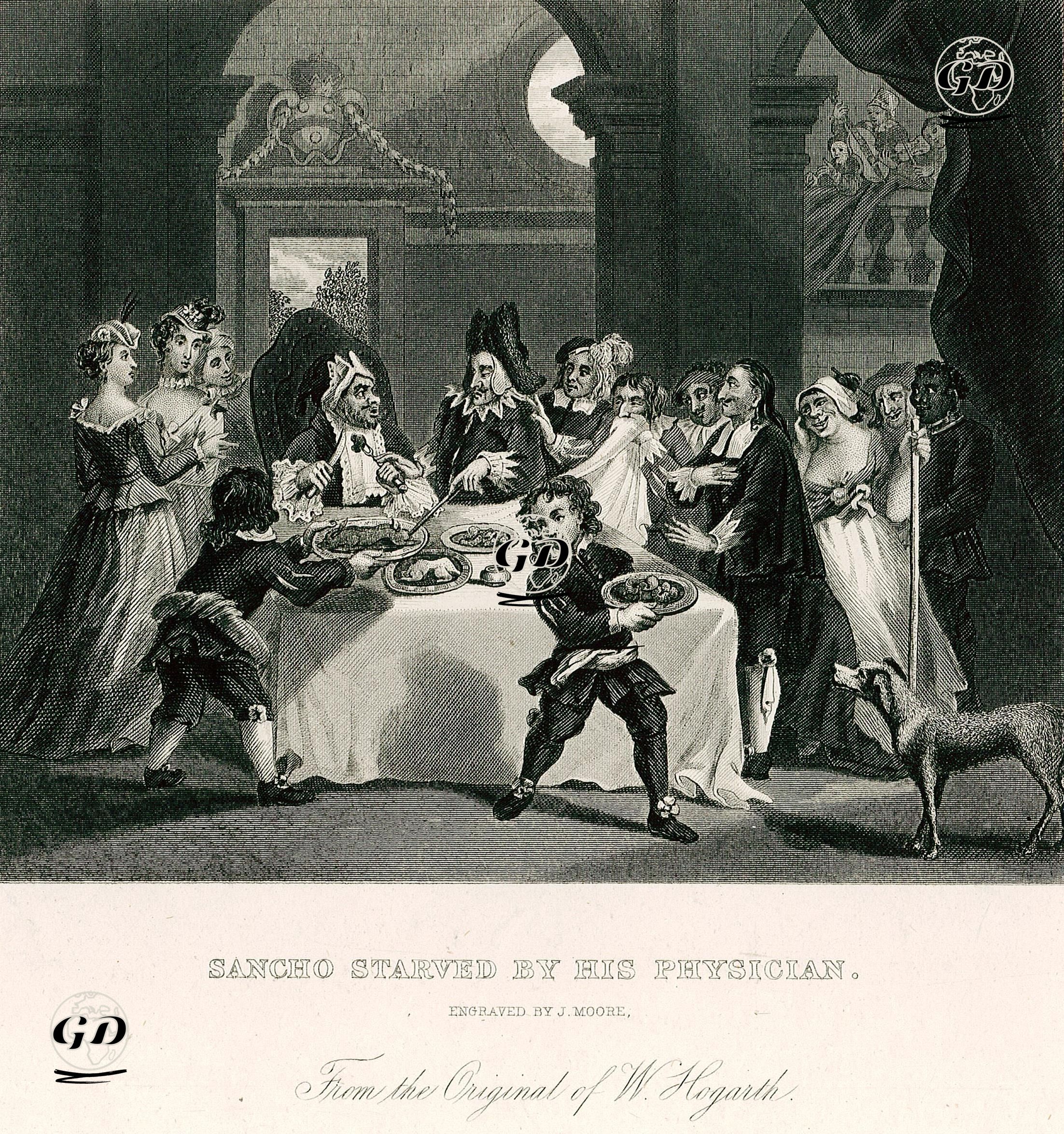 Sancho Starved By His Physician - William Hogarth (1697-1764) - 1833