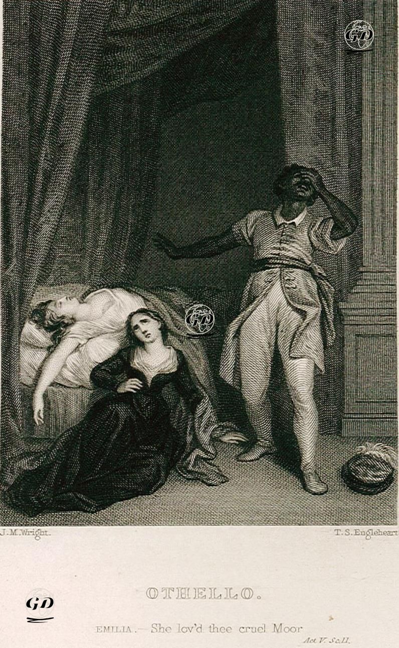 Othello (Emilia:She Lov'd Thee Cruel Moor), Act. V Sc. ll  - John Masey Wright (1777-1866) - 1830's