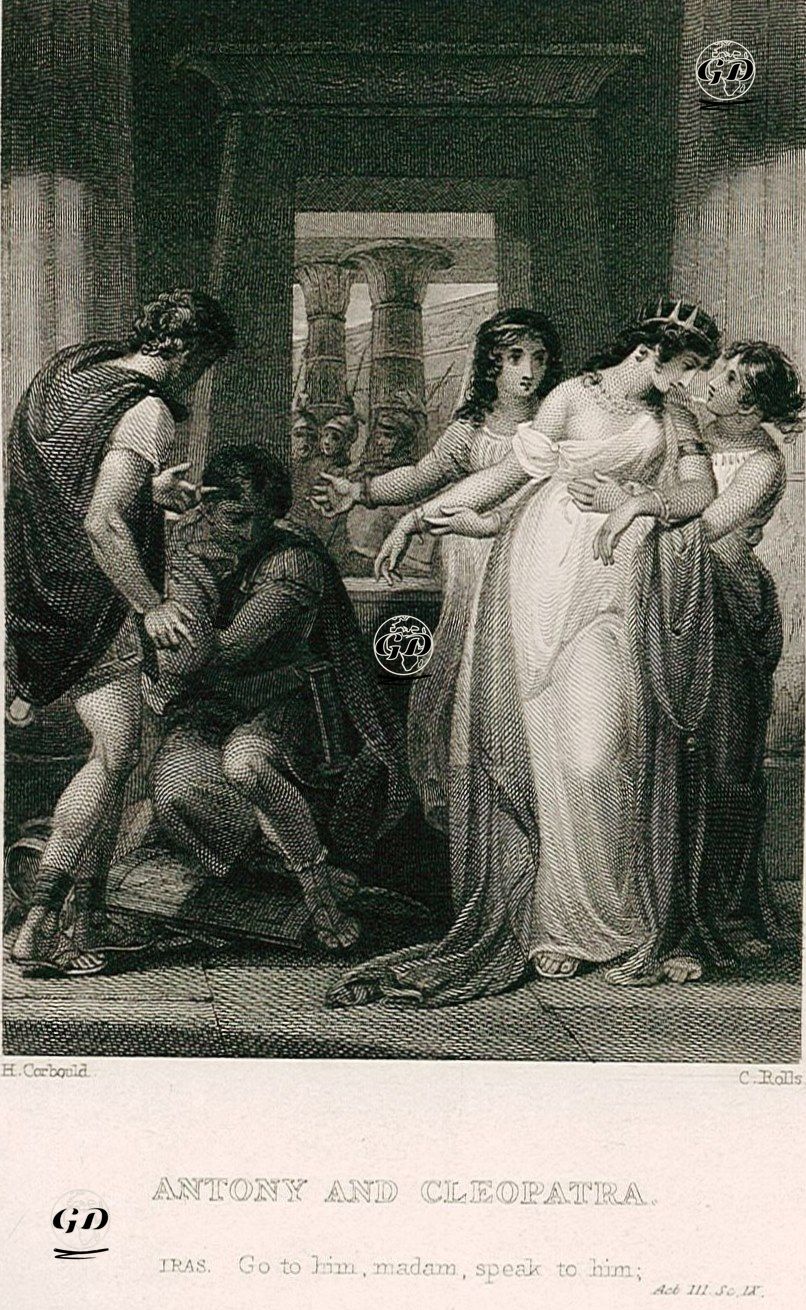 Antony And Cleopatra (Iras:Go to Him, Madam, Speak To Him), Act. lll Sc. lX   - Henry Corbould (1787-1844) - 1830's