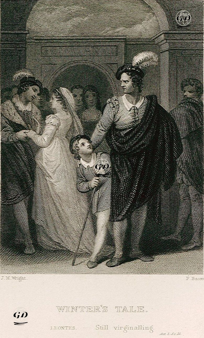 Winter's Tale (Leontes:Still Virginalling), Act. l Sc. ll  - John Masey Wright (1777-1866) - 1830's