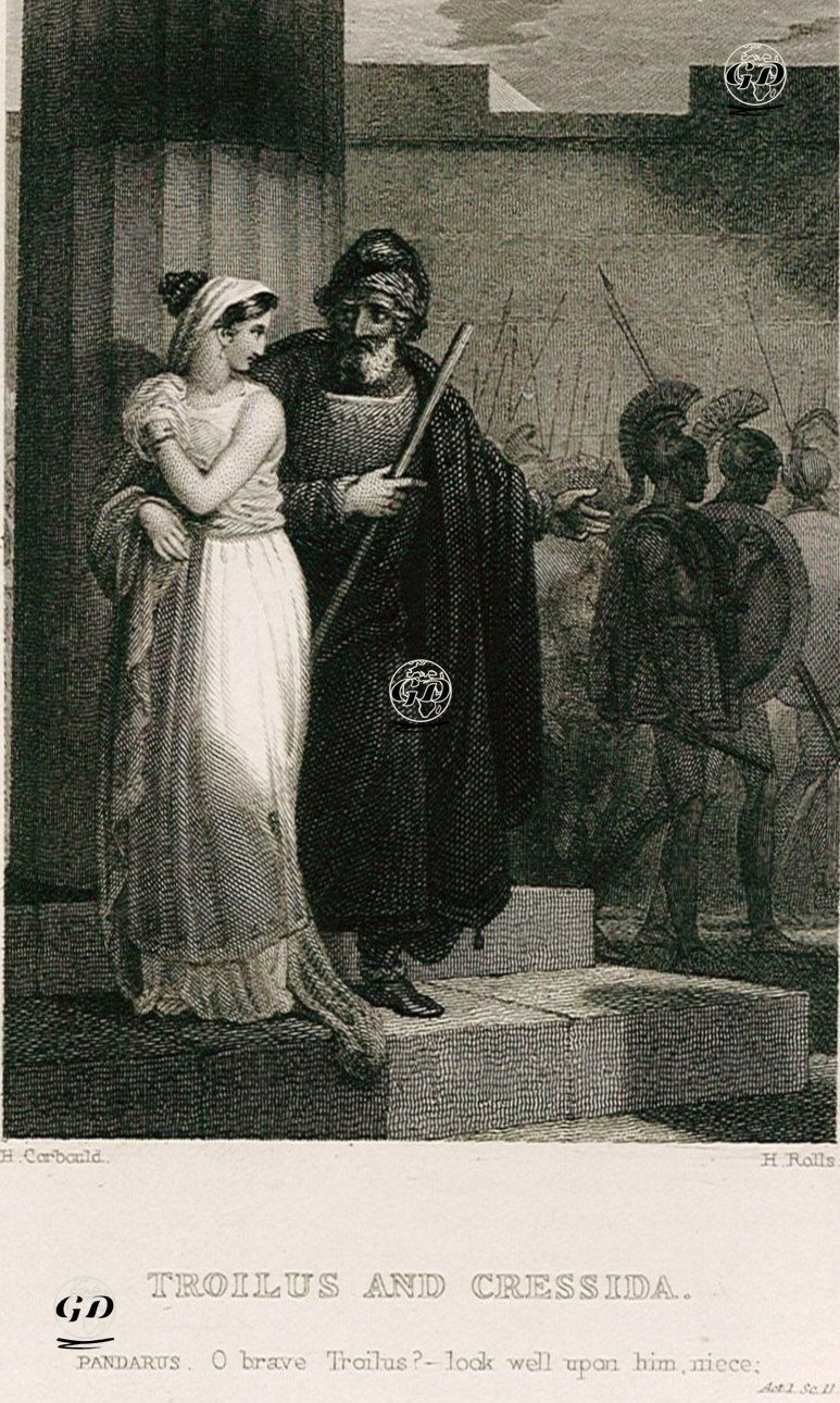 Troilus And Cressida (Pandarus:O Brave Troilus? Look Well Upon Him Niece), Act. l Sc. ll  - Henry Corbould (1787-1844) - 1830's