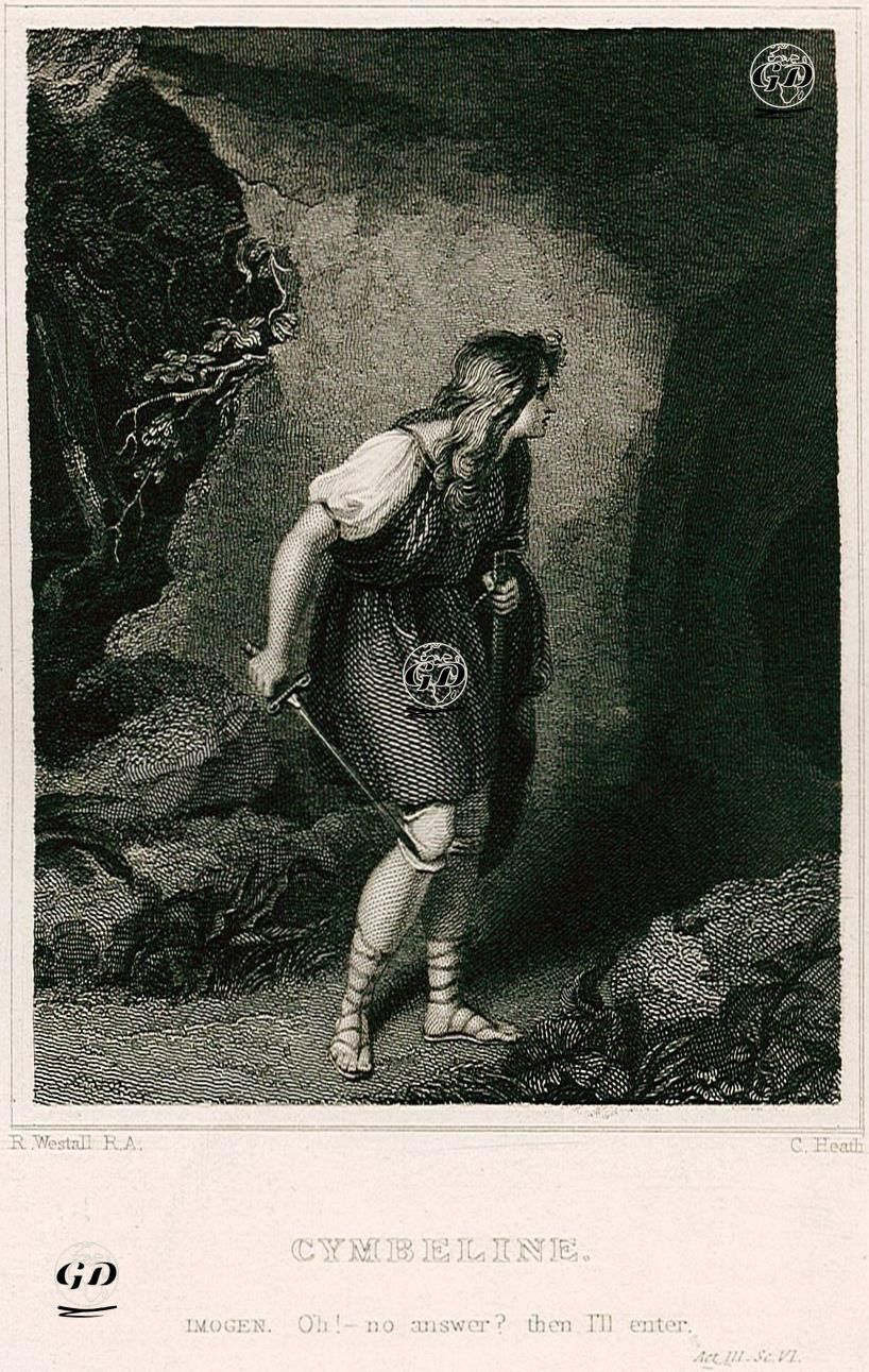 Cymbeline (Imogen:Oh! No Answer? Then I'II Enter), Act. lll Sc. Vl  - Richard Westall (1765-1836) - 1830's