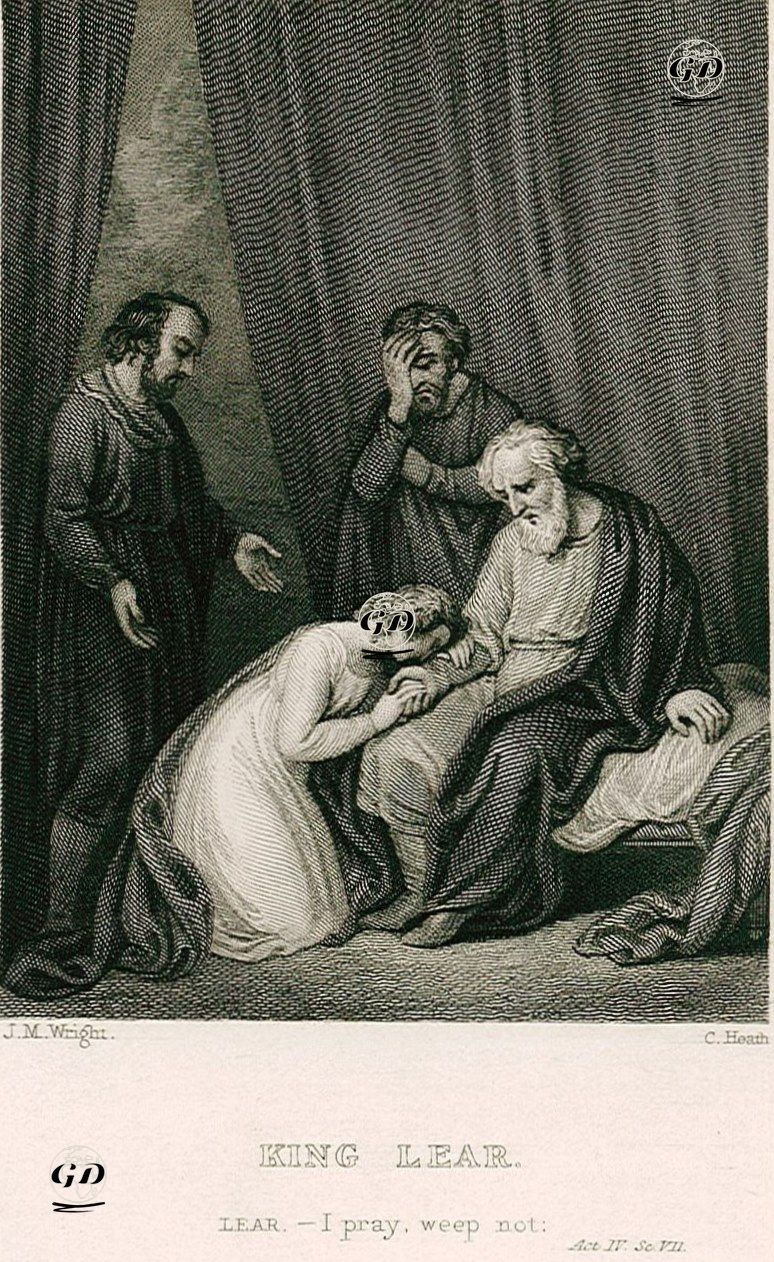 King Lear (Lear:I Pray, Weep not), Act. lV Sc. Vll  - John Masey Wright (1777-1866) - 1830's