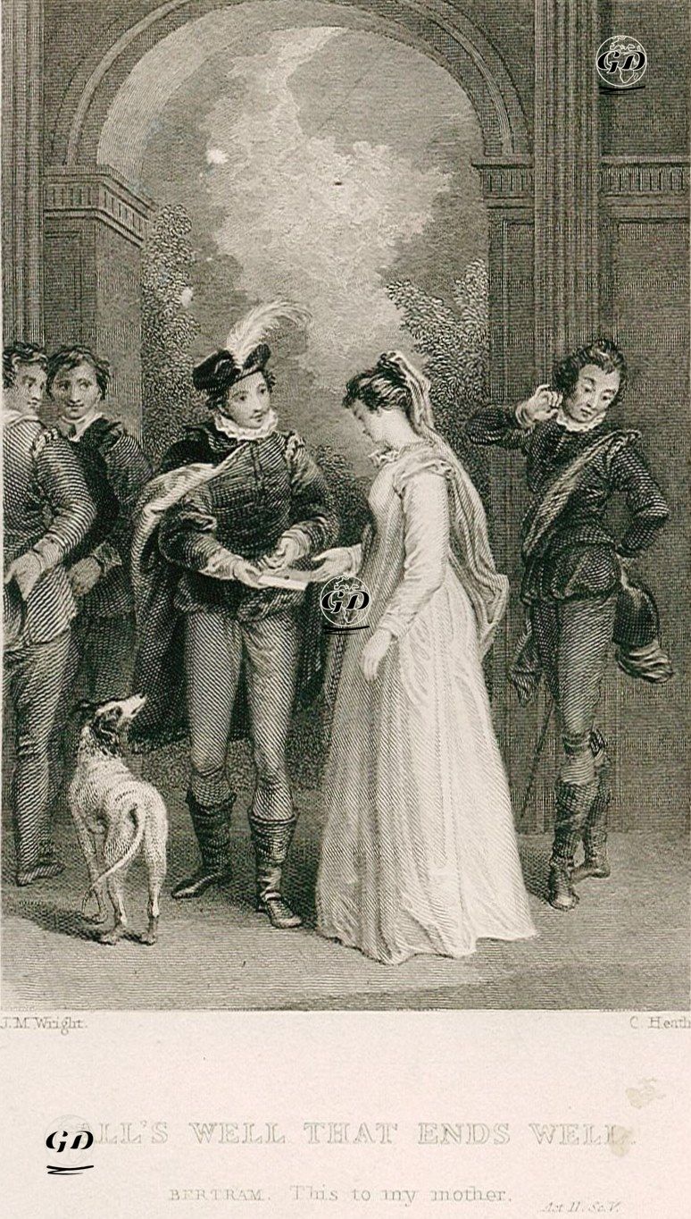 All's Well That Ends Well (Bertram:This To My mother), Act. ll Sc. V  - John Masey Wright (1777-1866) - 1830's
