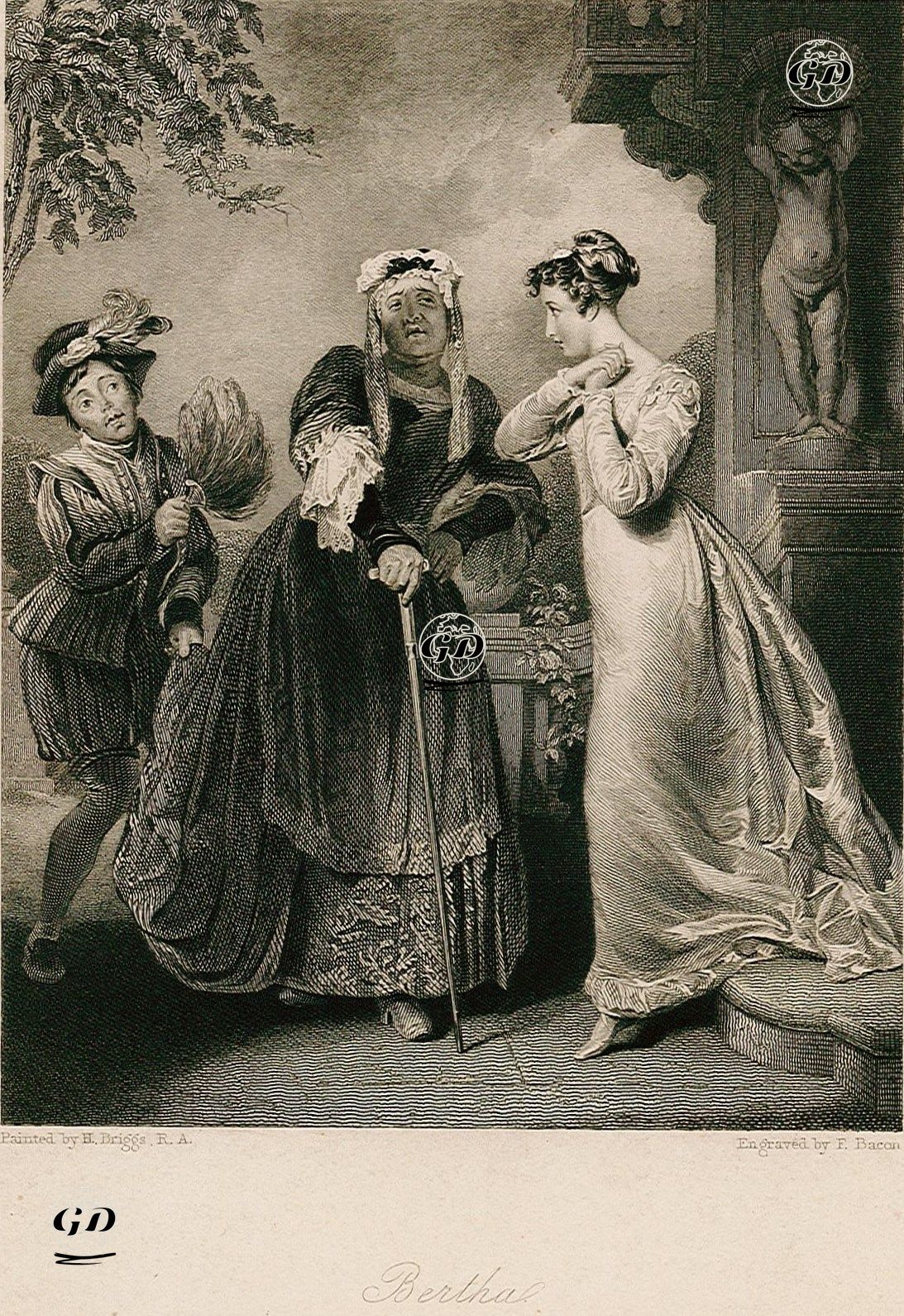 Bertha,  Act II Sc.5 (Romeo And Juliet)  - Henry Perronet Briggs (1791-1844) - 1832