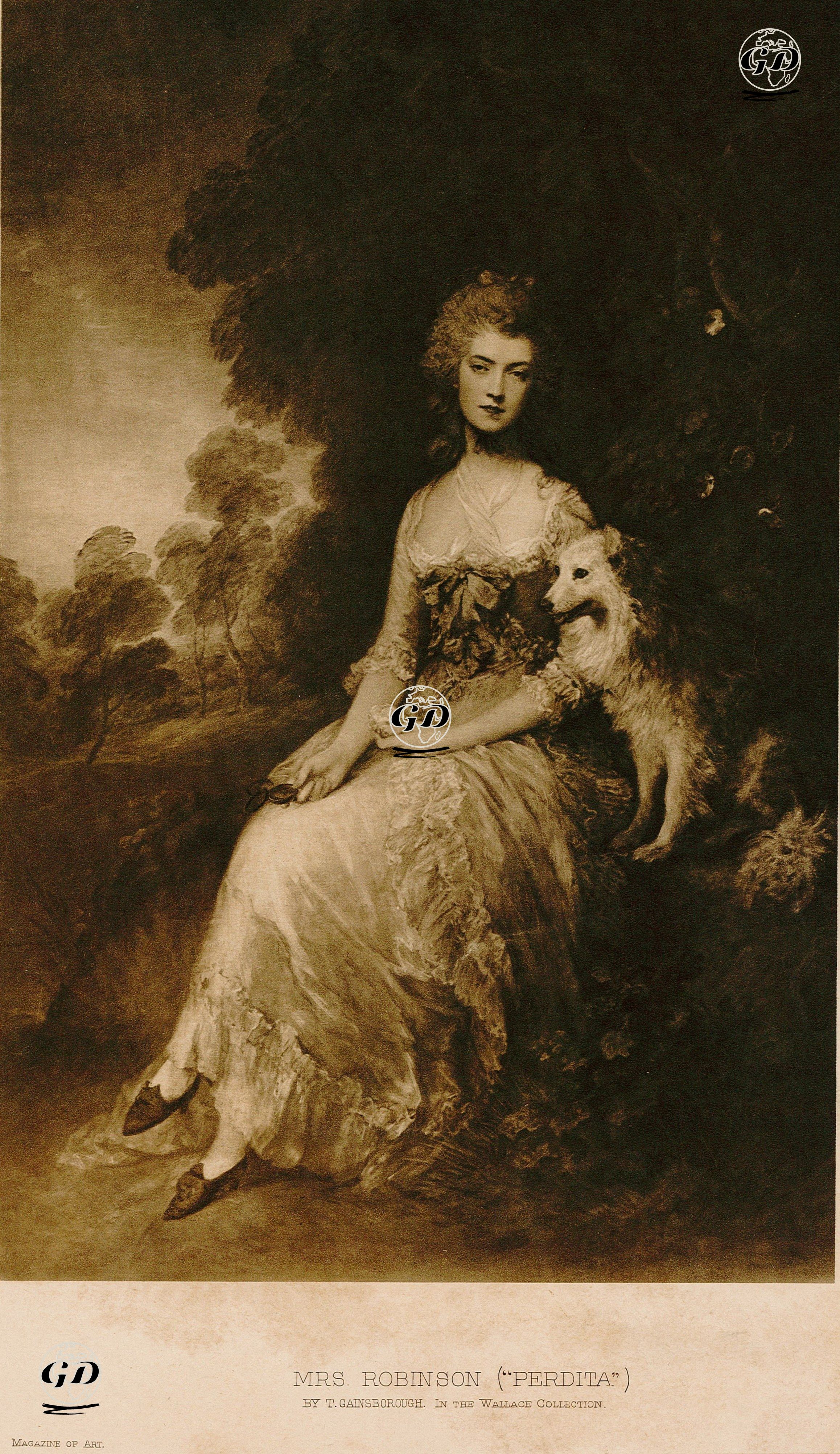 Mrs.Robinson(Perdita)(The Winter's Tale) - Thomas Gainsborough (1727-1788) - 1890's