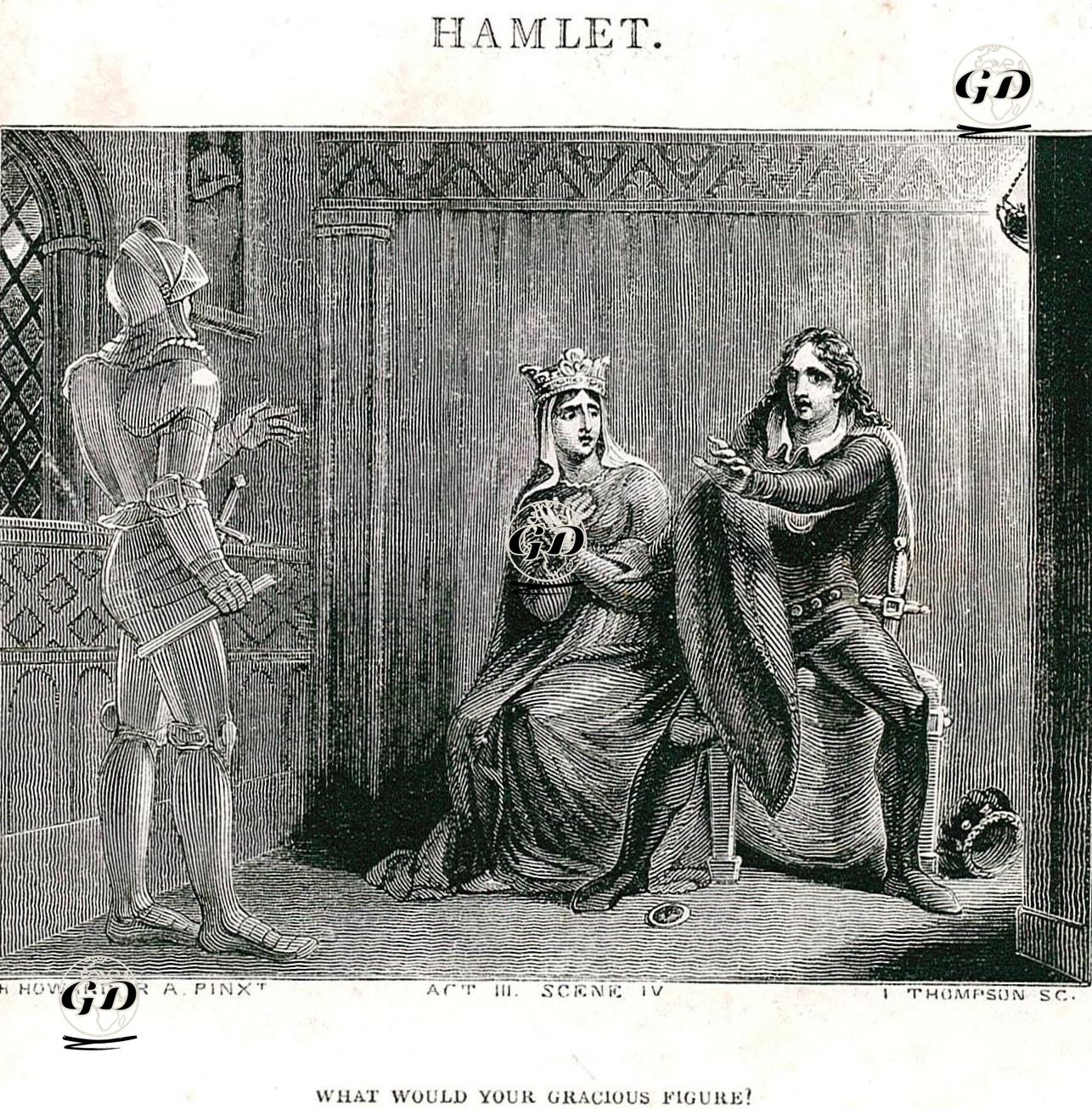 Hamlet, Act lll Scene lV - R.Cook - 1870's