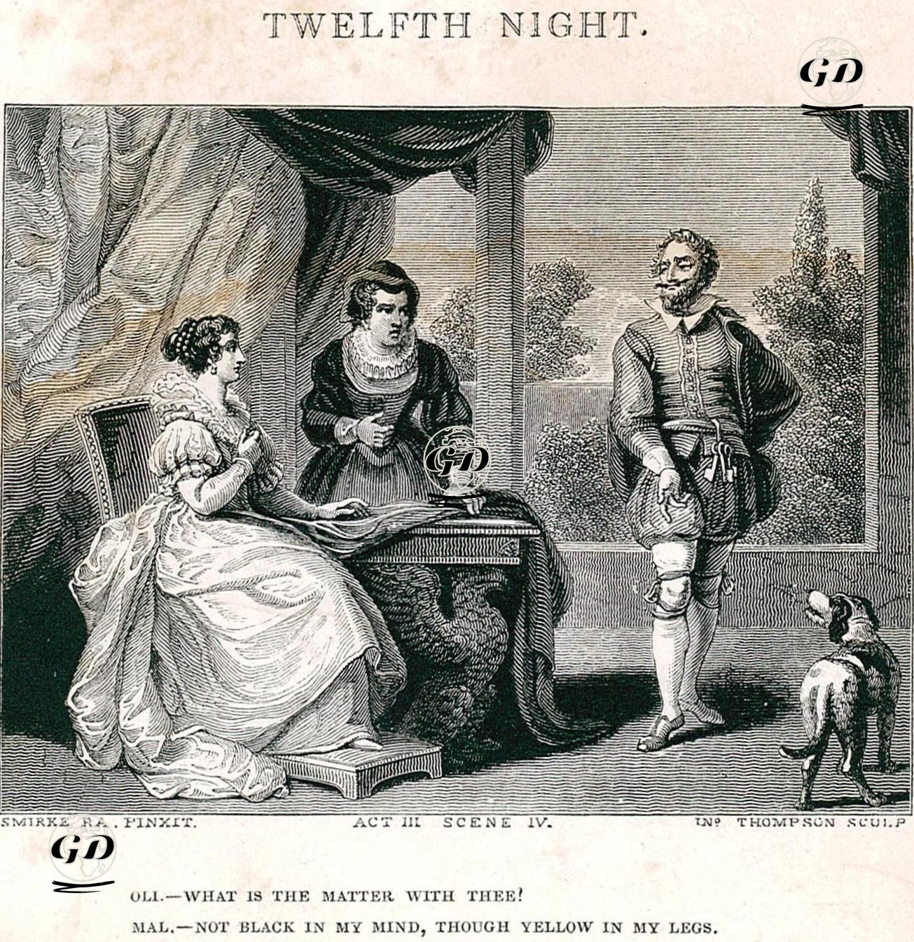 Twelfth Night- Act lll Scene lV - Robert Smirke (1752-1845) - 1870's