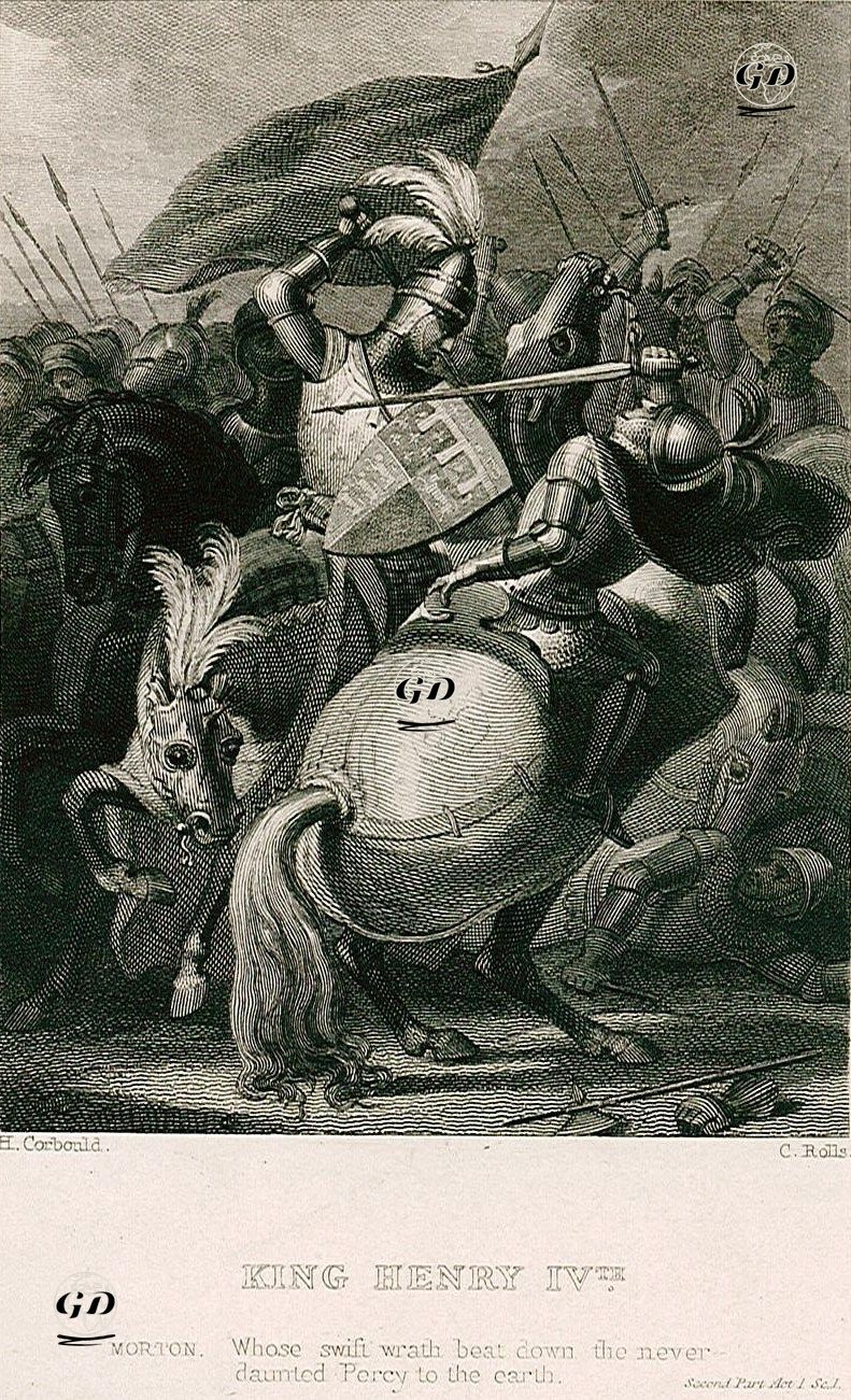 King Henry IV. (Morton:Whose Swift Wrath Beat Down The Never Daunted Porcy To The Earth), Second Part Act 1 Sc.1 - Henry Corbould (1787-1844) - 1830's