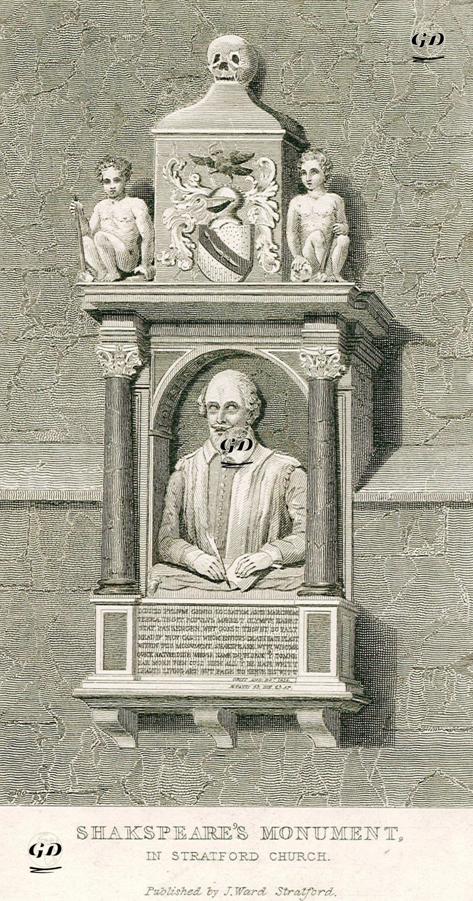 Shakspeare's Monument In  Stratford Church -  - 1850's