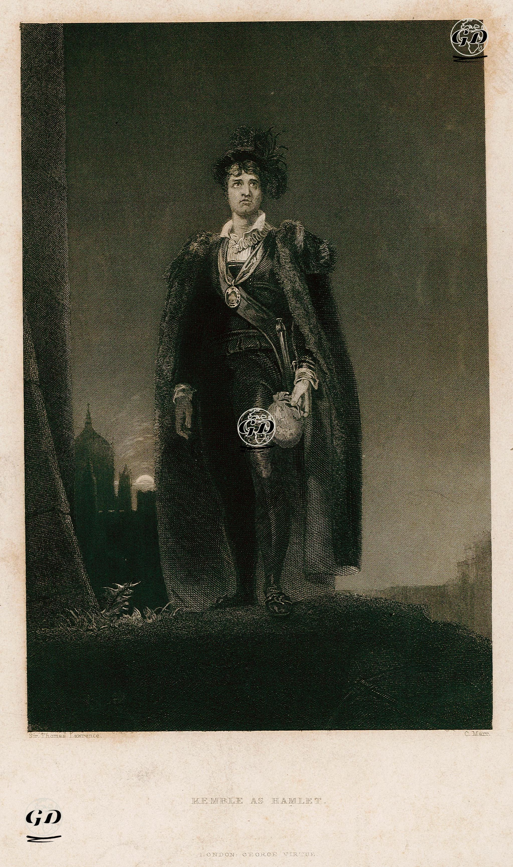 Kemble As Hamlet - Thomas Lawrence (1769-1830) - 1830's