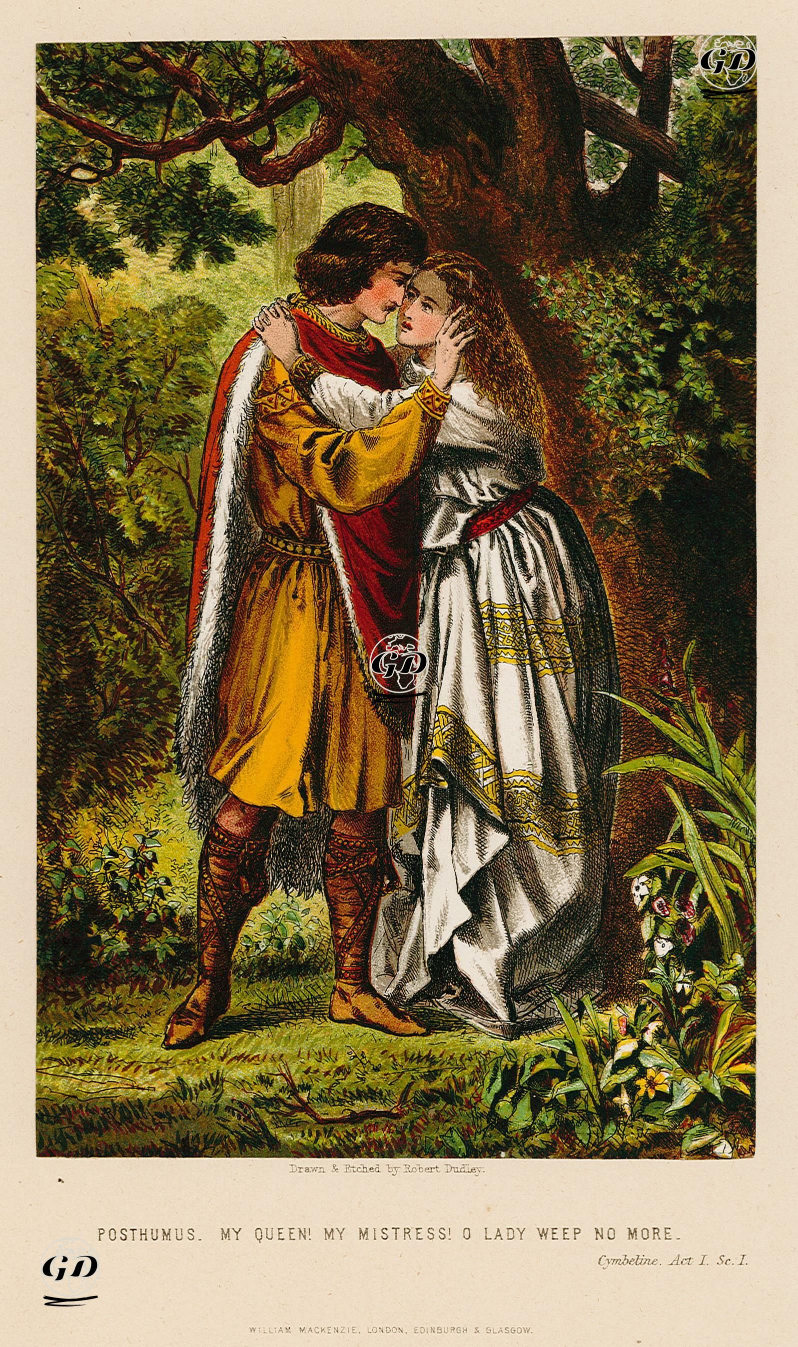 Cymbeline (Posthumus:My Queen! My mistress! O lady Weep No More), Act I, Scene I - Robert Dudley(1826-1909) - 1890