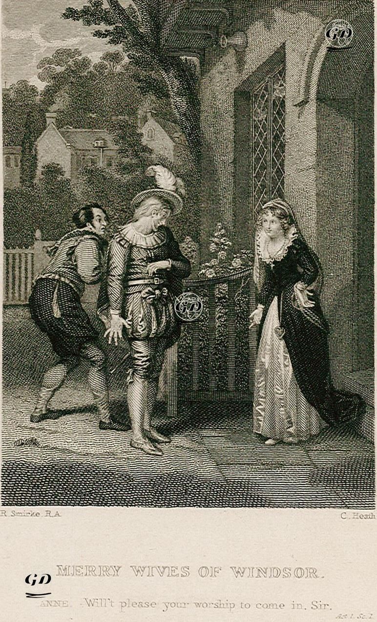 Merry Wives Of Windsor (Anne:Will't Please Your Worship To Come In. Sir), Act 1 Sc 1  - Robert Smirke (1752-1845) - 1830's