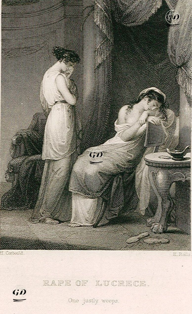 Rape Of Lucrece (One Justly Weeps) - Henry Corbould (1787-1844) - 1830's