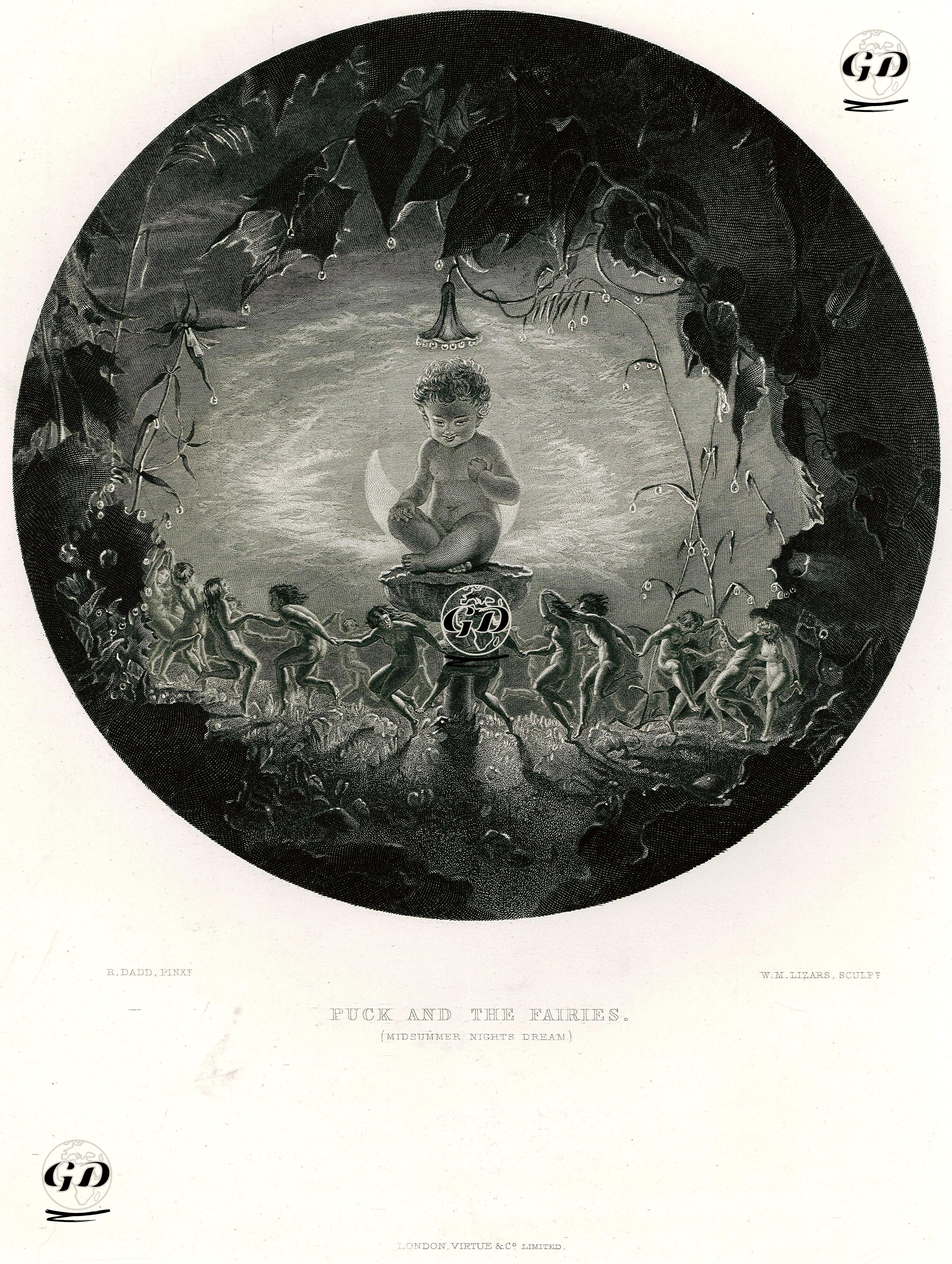 Puck And The Fairies(Midsummer Night's Dream)  - Richard Dadd (1817-1886) - 1870-1876