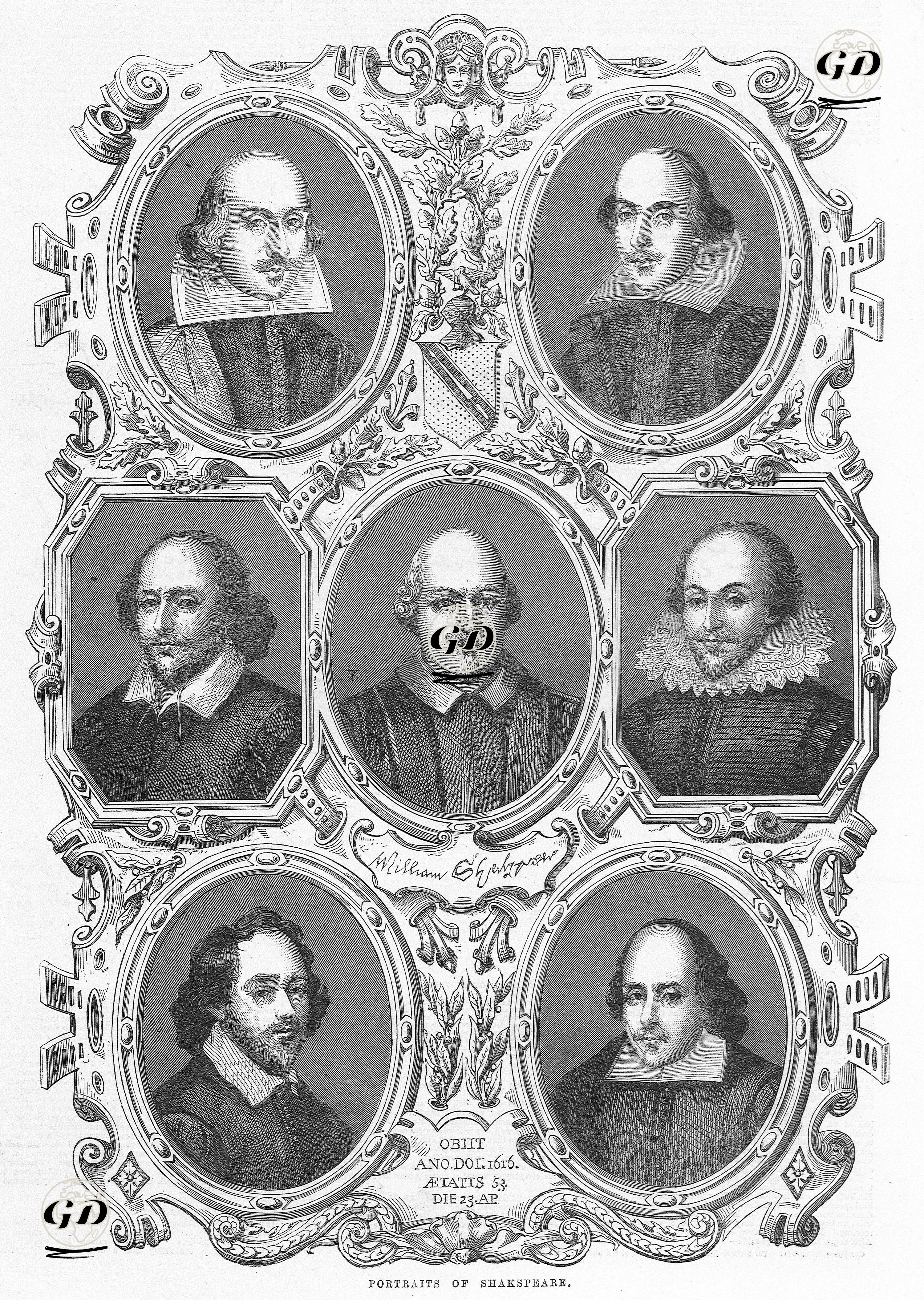 Potraits Of Shakspeare -  - 1864