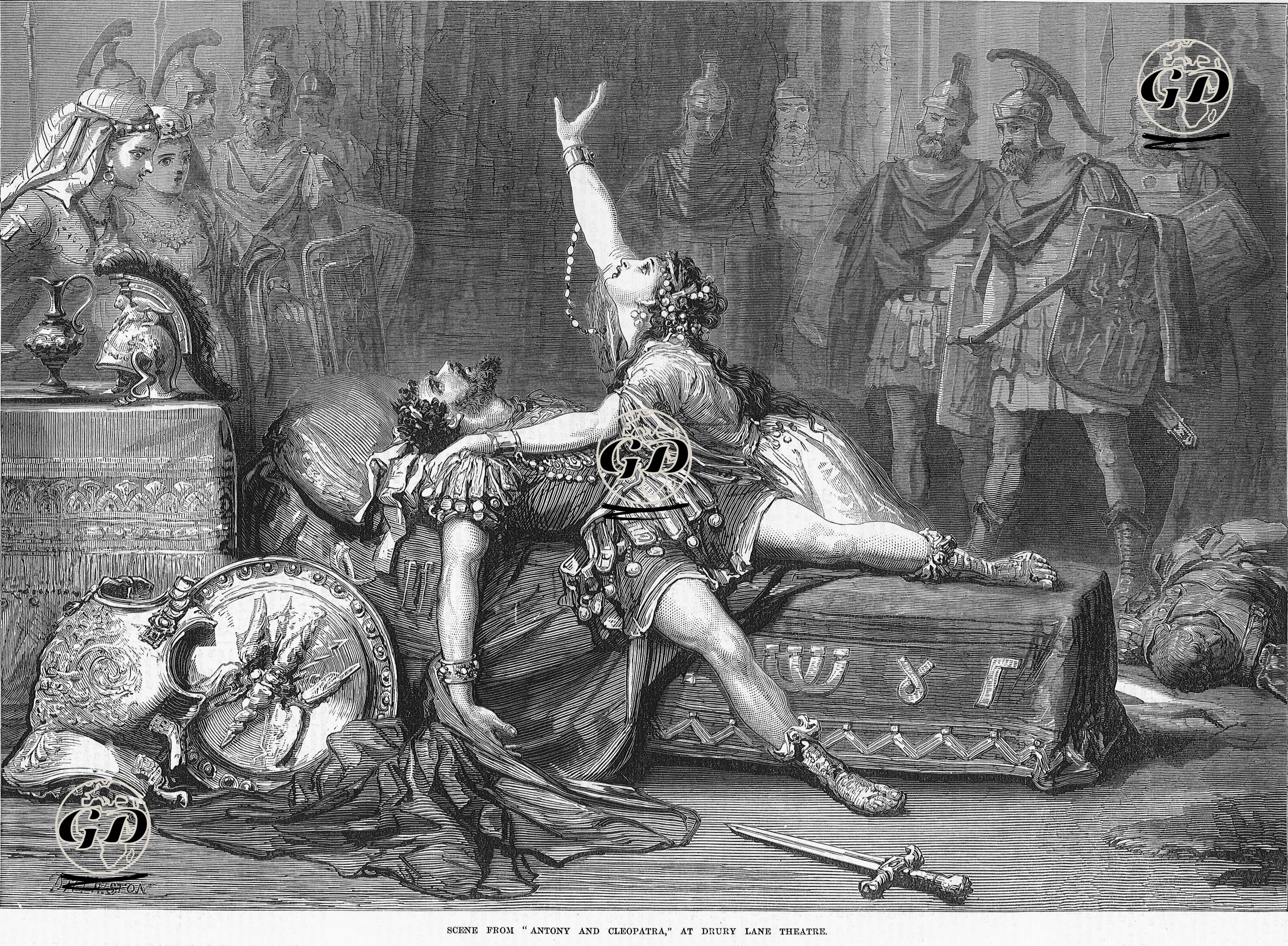 Scene From "Antony And Cleopatra" At Drury Lane Theatre -  - 1873