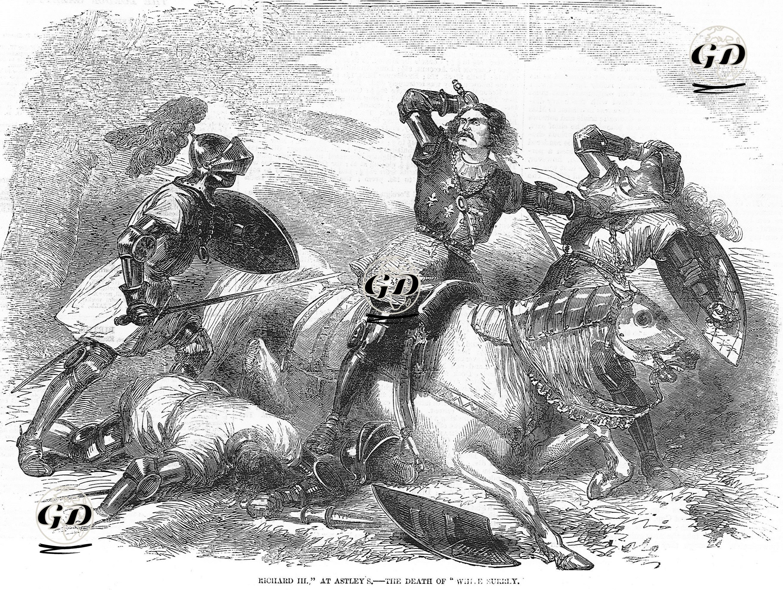 Richard lll At Astley's-The Death Of Wile Surrly -  - 1856