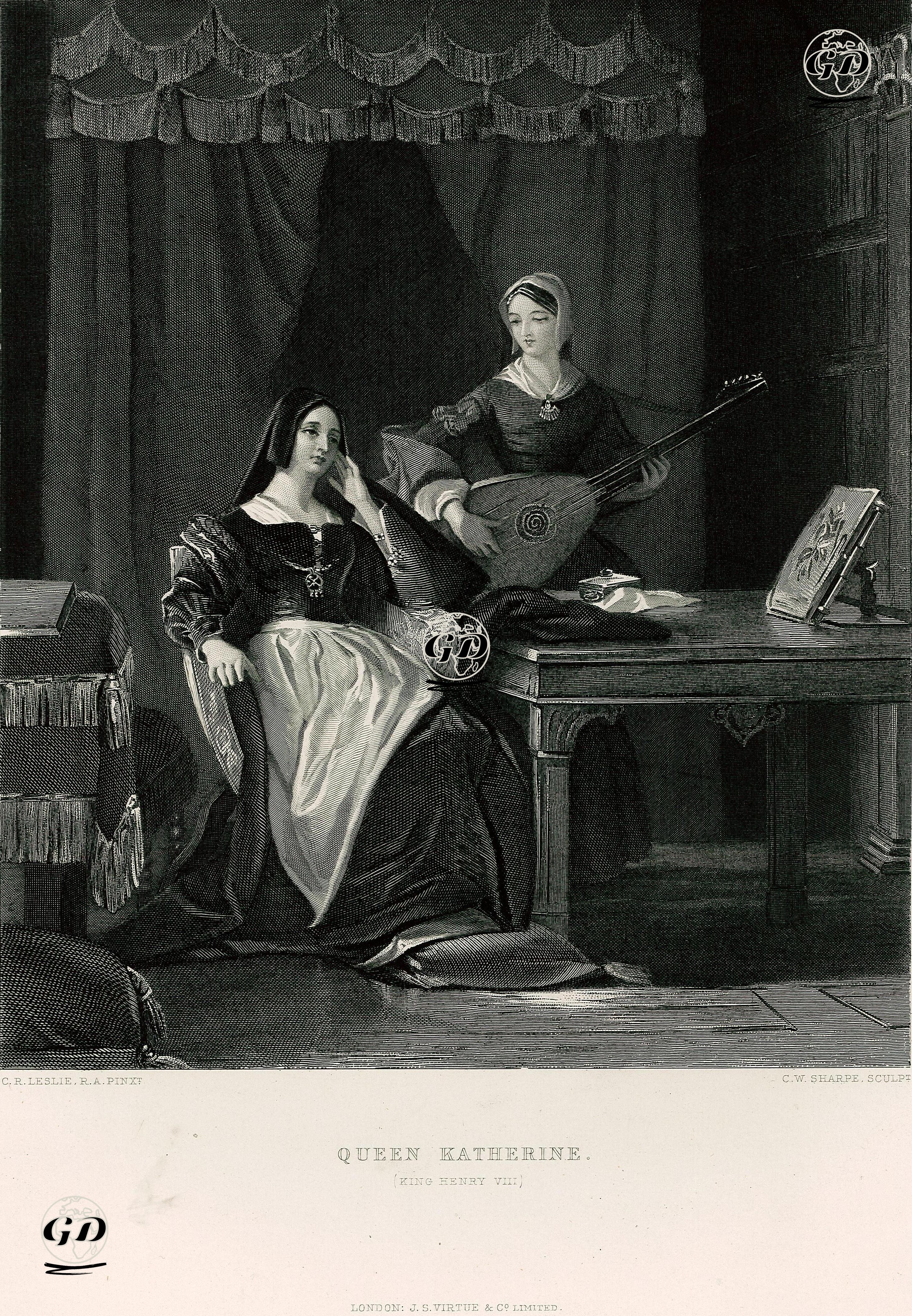 Queen Katherina, Act 3 Sc. 1(King Henry Vlll.) - Charles Robert Leslie (1794 -1859) - 1870-1876