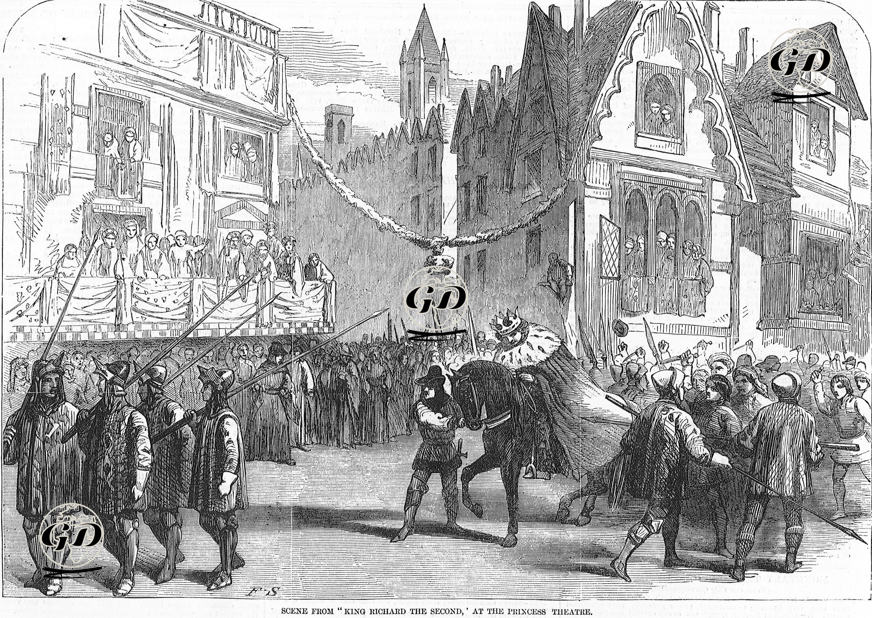 Scene From King Richard The Second  At The Princess Theatre -  - 1857