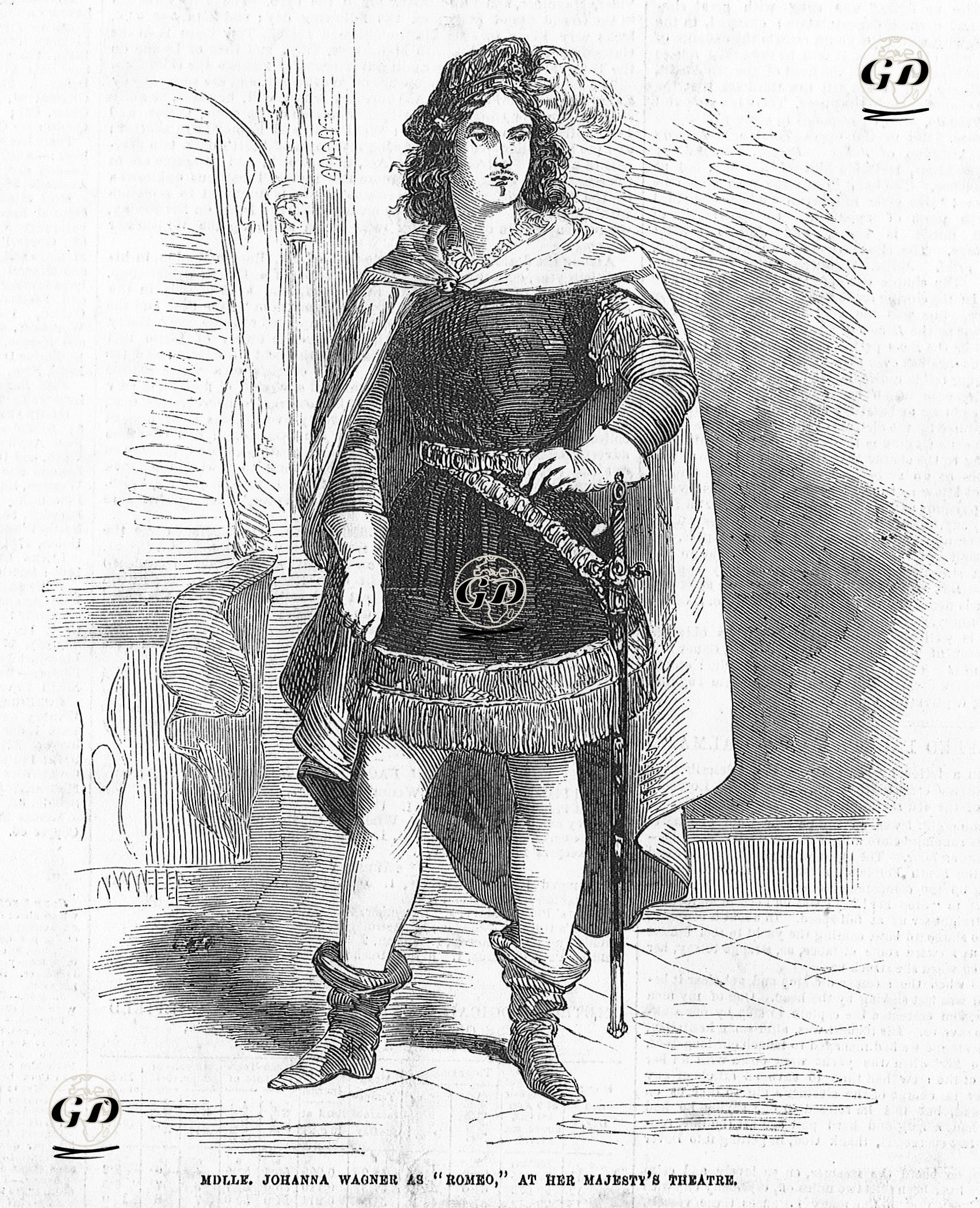 Johanna Wagner As Romeo At Her Majesty's Theatre -  - 1856