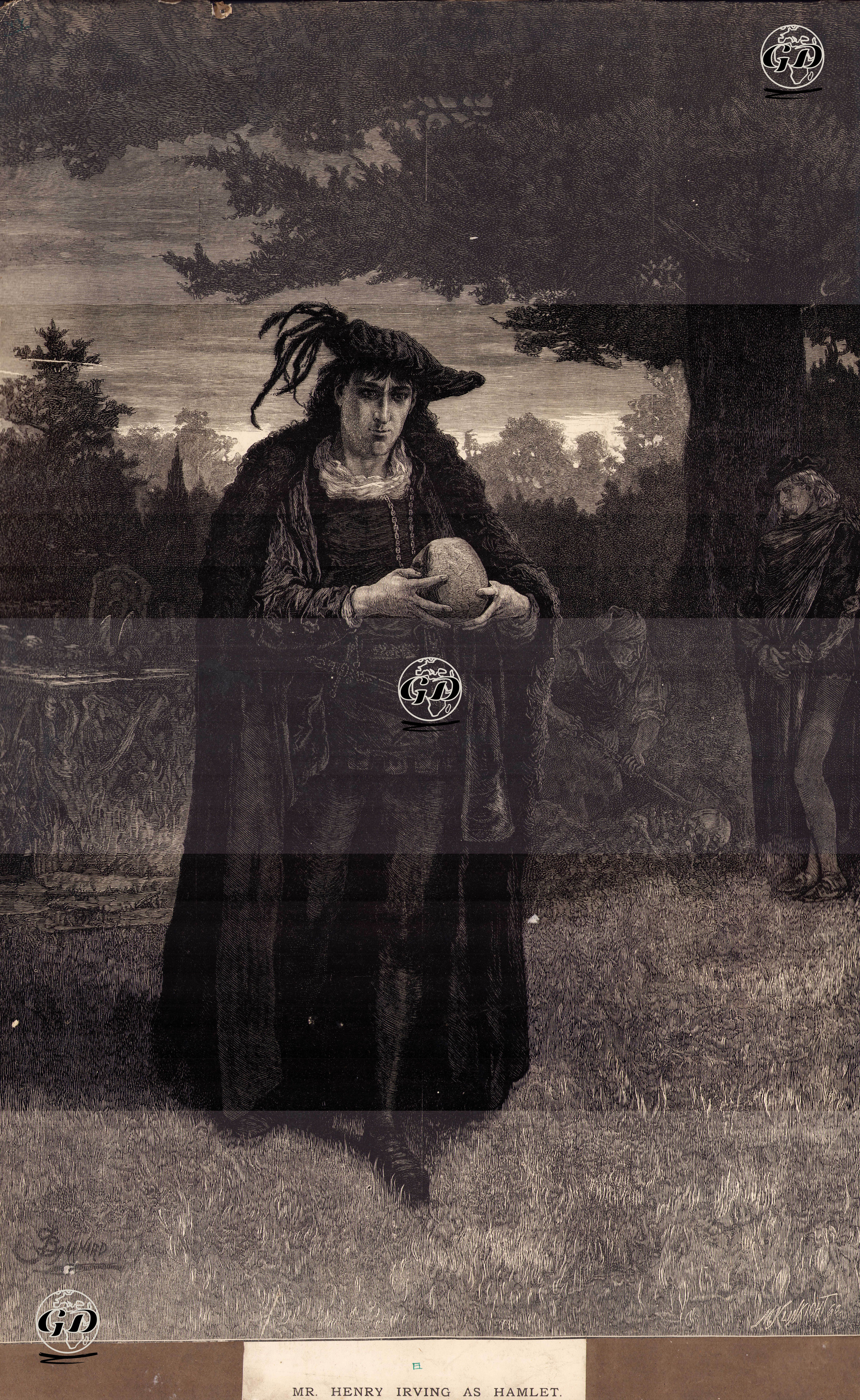 Mr. Henry Irving As Hamlet(Hamlet) - Frederick Barnard (1846-1896) - 1880's