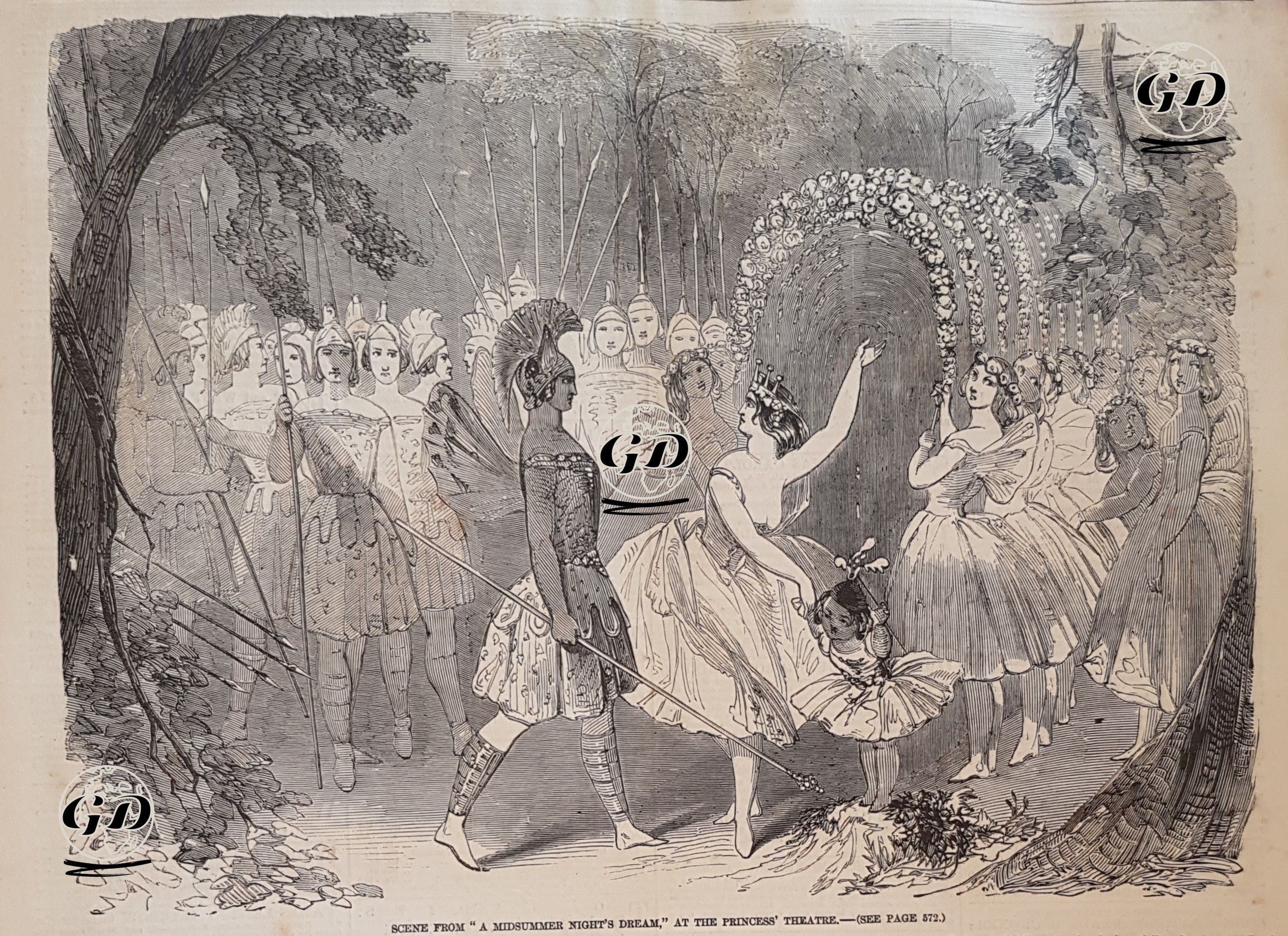 Scene From "A Midsummer Night's Dream" At The Princess' Theatre  -  - 1856