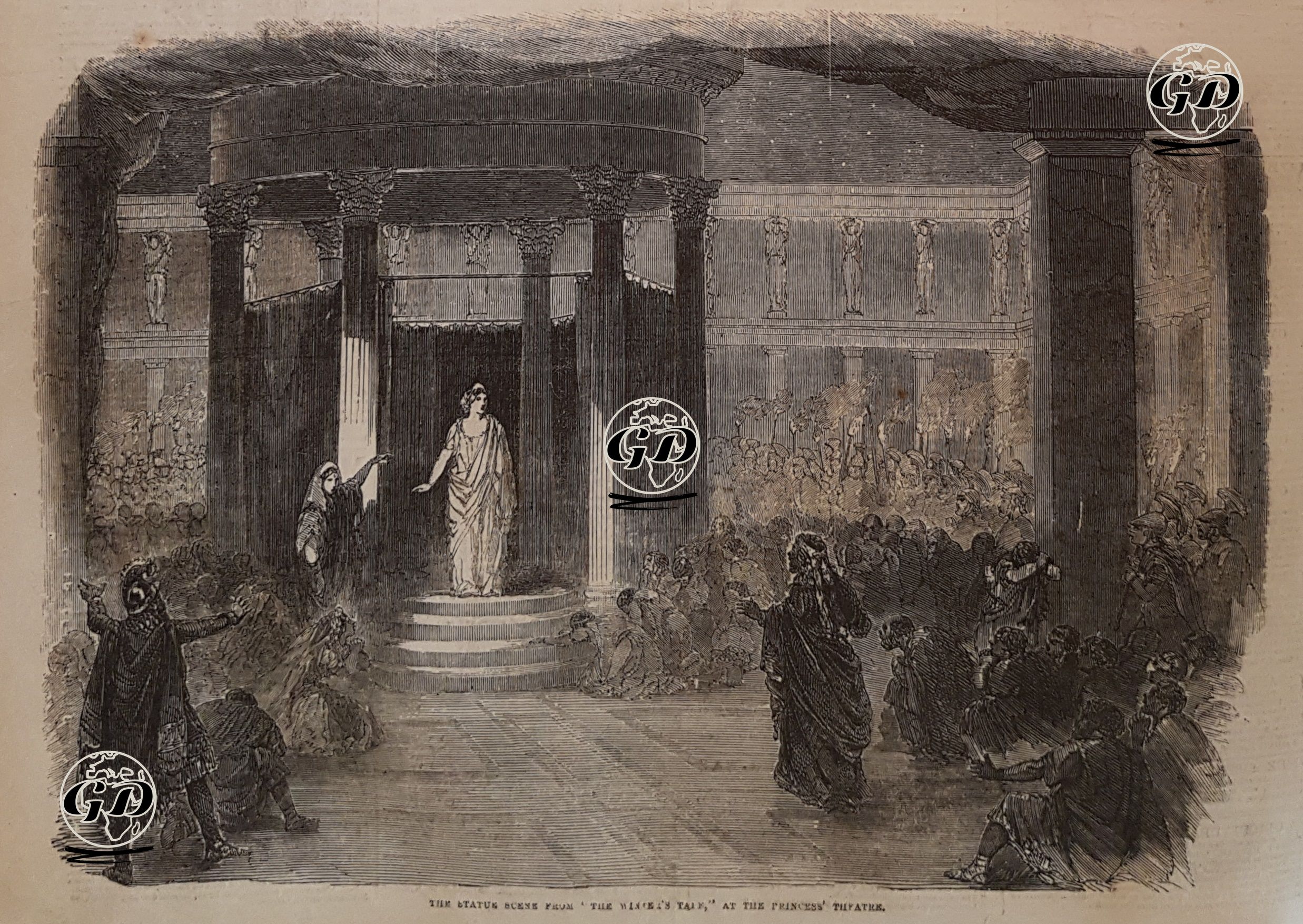 The Stateu Scene From "The Winter's Tale", At The Princess' Theatre  -  - 1856