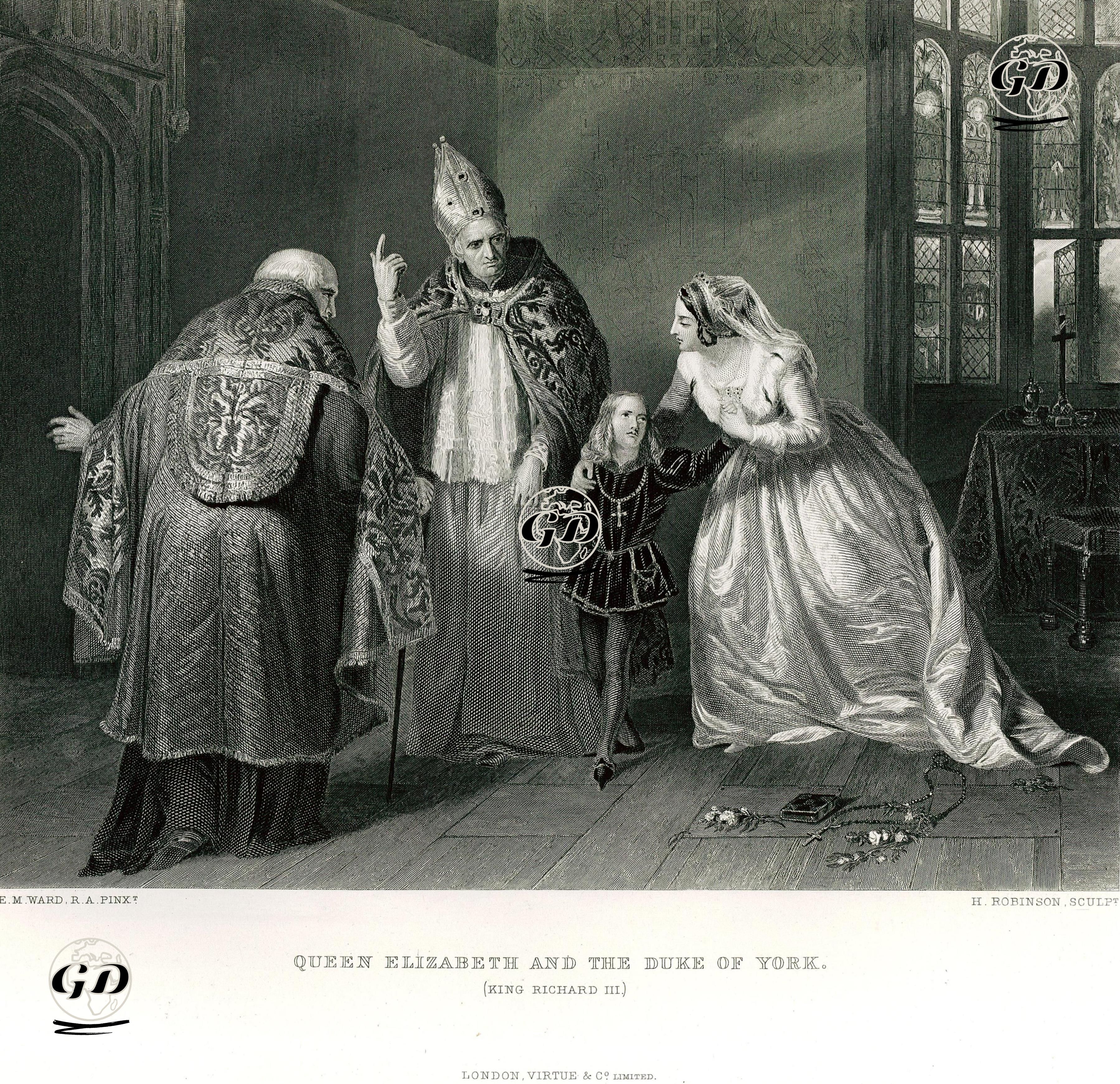 Queen Elizabeth And The Duke Of York(The Tragedy Of King Richard III.)  - Edward Matthew Ward (1816-1879) - 1870-1876