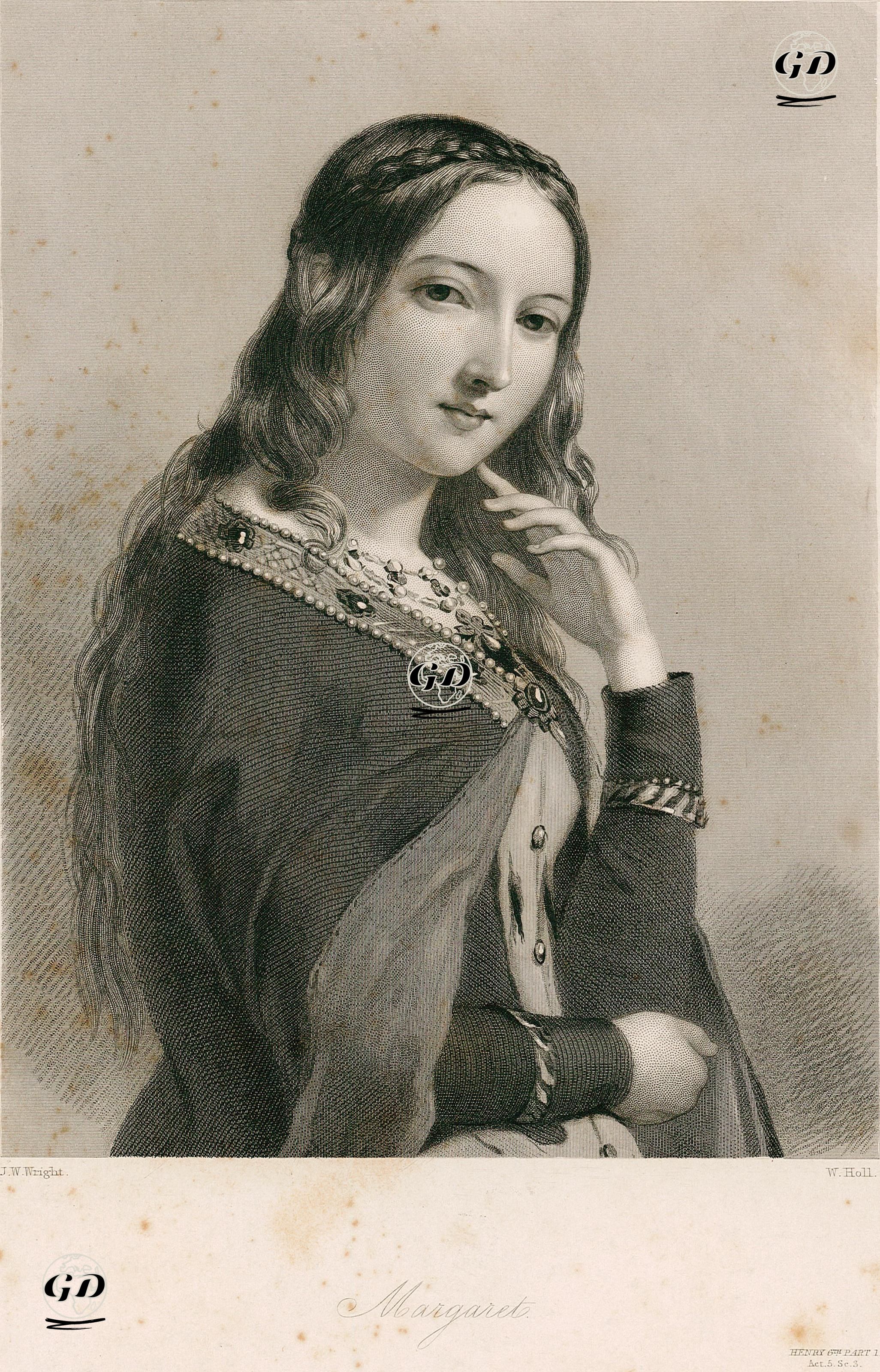 Margaret, VI. Part Act V. Scene III.(King Henry Vl.) - John William Wright (1802 -1848) - 1846