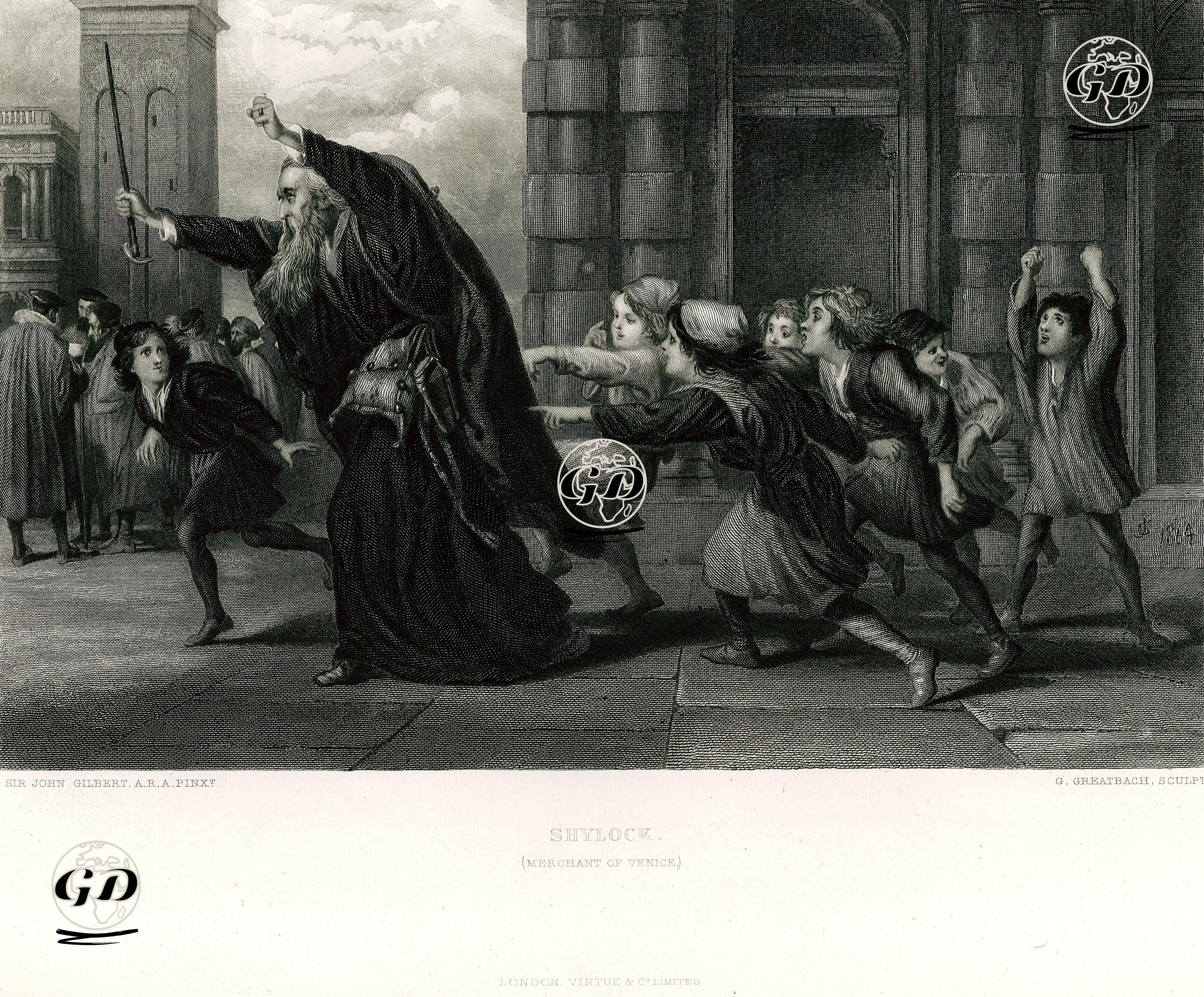 Shylock (The Merchant Of Venice)  - John Gilbert (1817-1897) - 1870-1876
