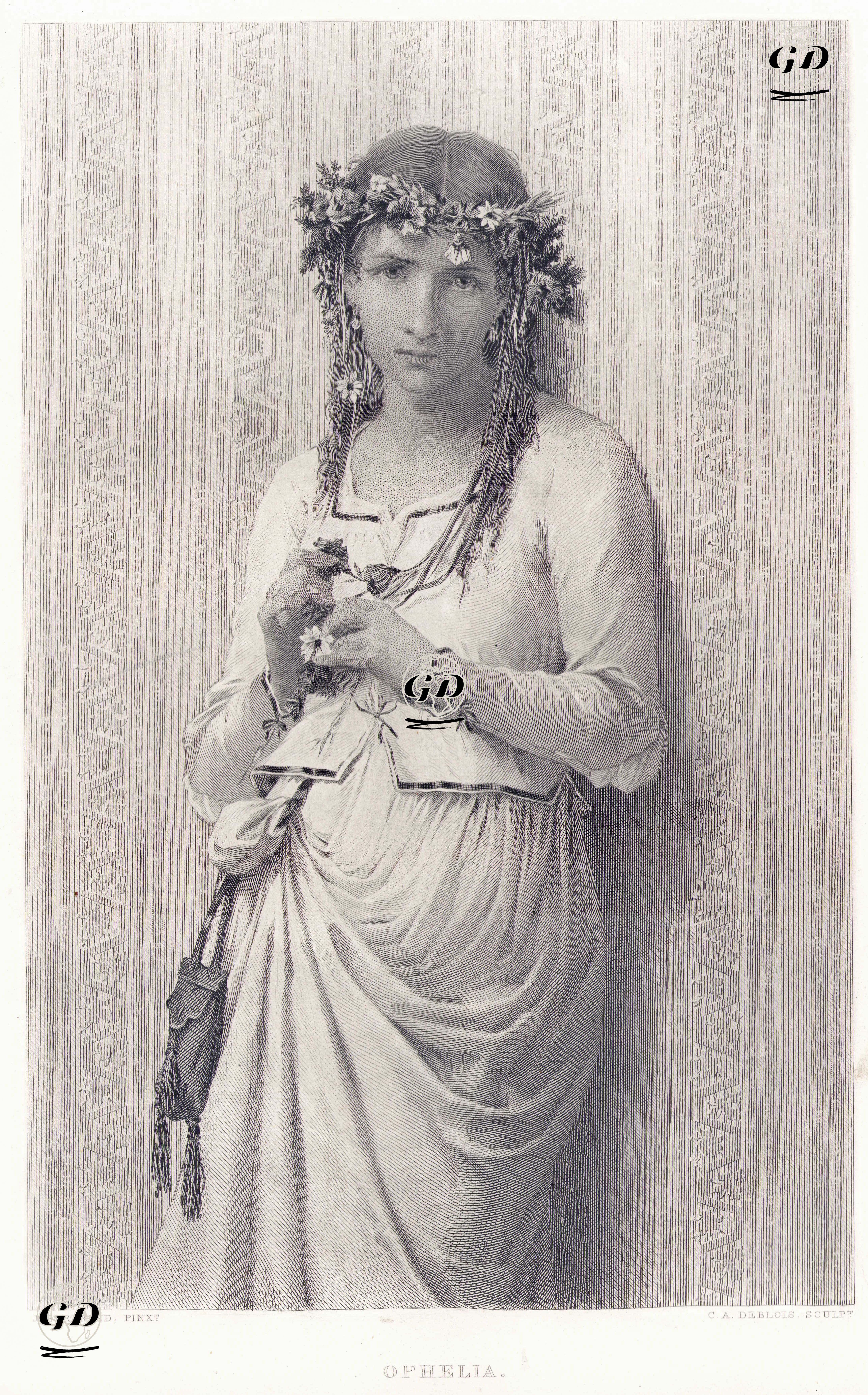 Ophelia - Jean-Baptiste Bertrand (1823-1887) - 1876