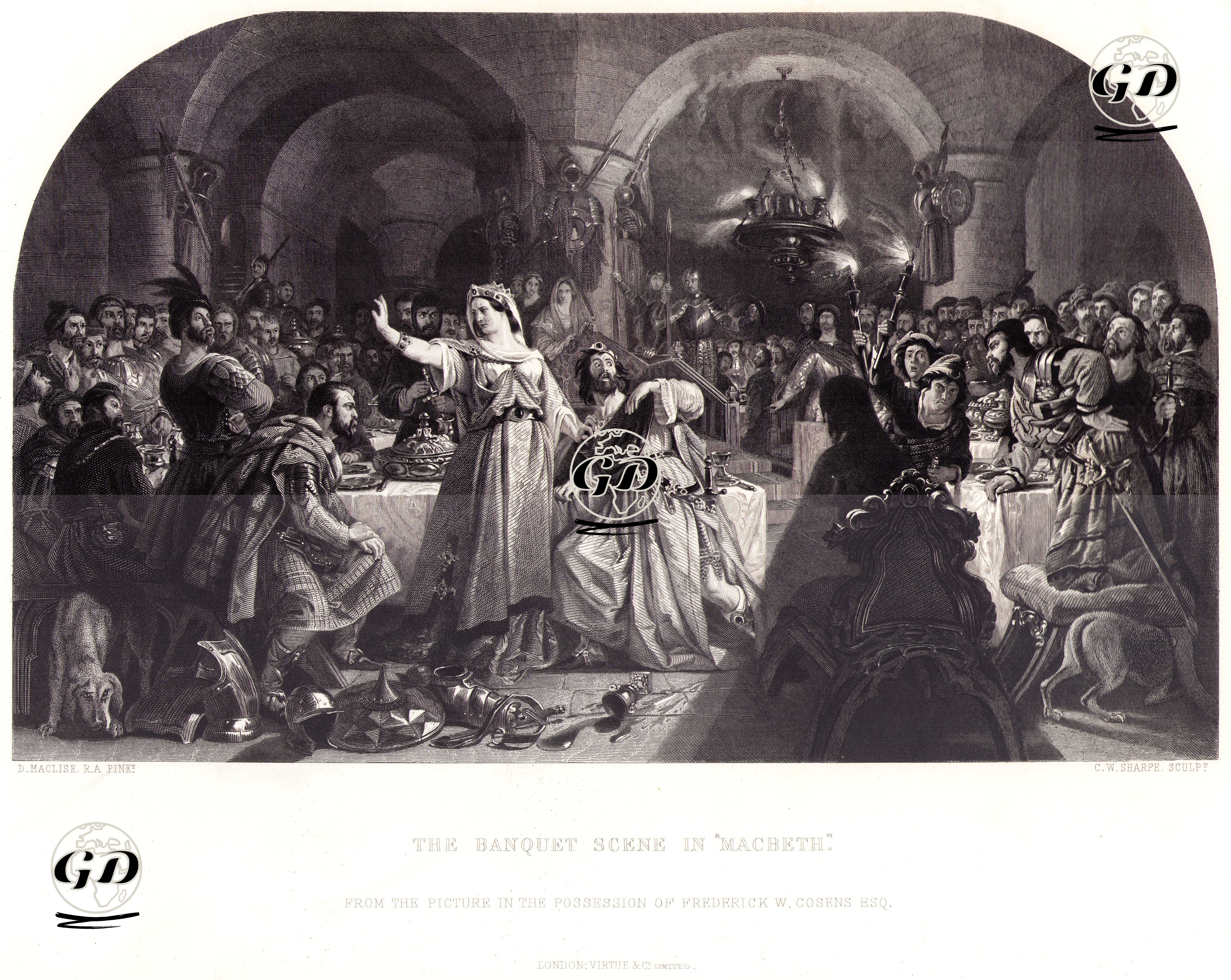 The Banquet Scene in "Macbeth" - Daniel Maclise (1806-1870) - 1879
