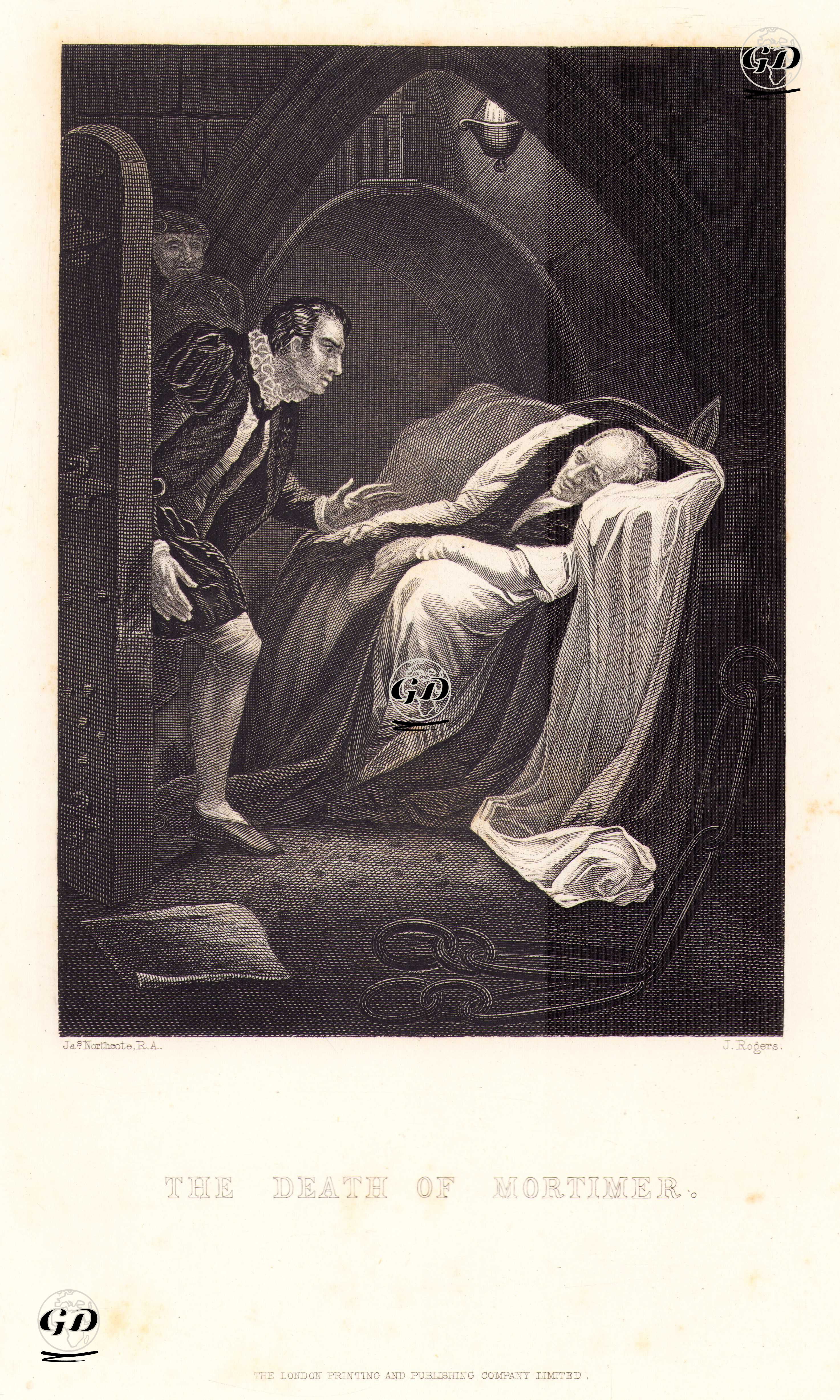 The Death Of Mortimer, (King Henry Vl. Act II. Scene 5.) - James Northcote (1746-1831) - 1830's