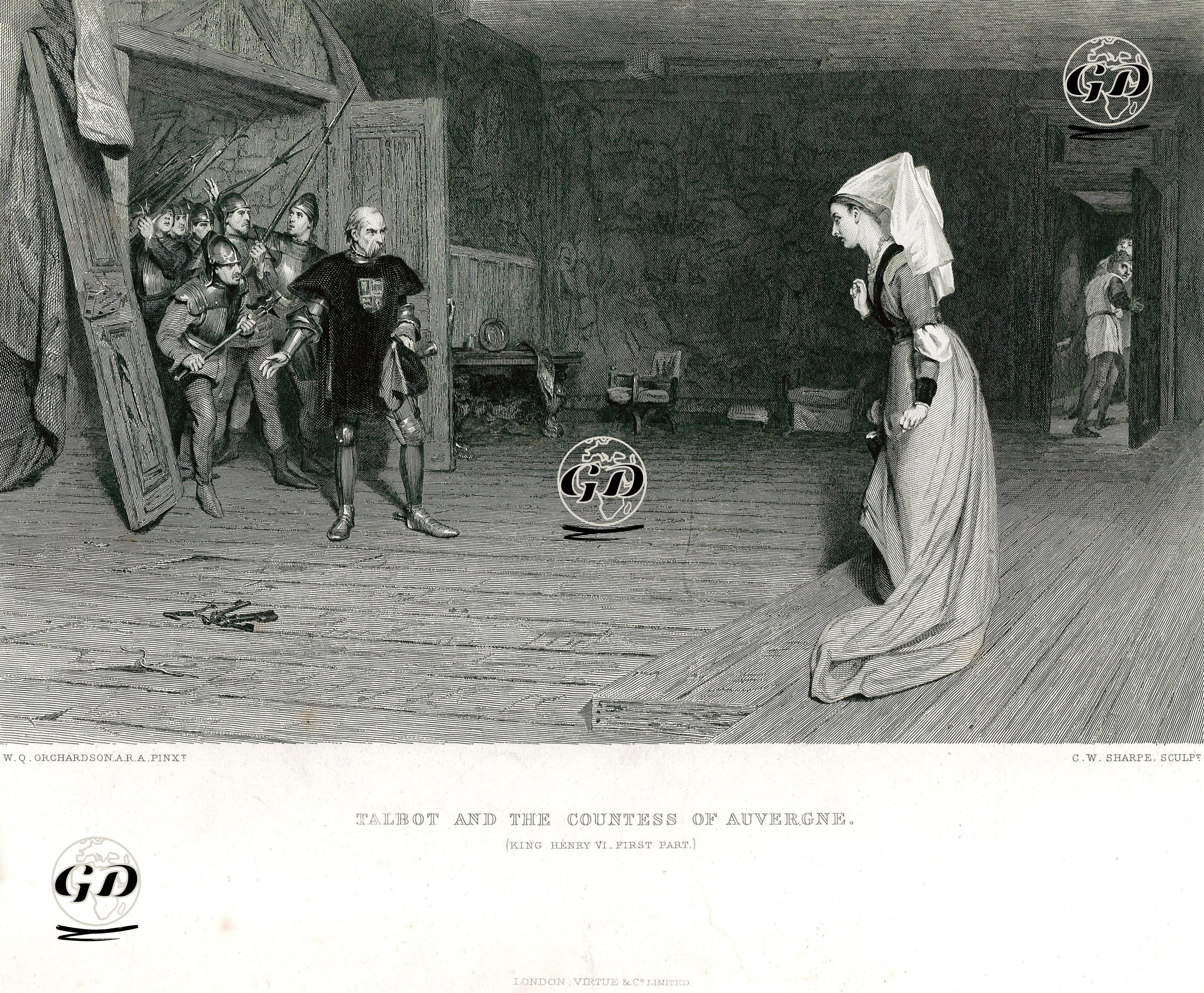 Talbot And The Countess Of Auvergne, First Part Act II  Sc. 3(King Henry Vl.)  - William Quiller Orchardson (1832-1910) - 1870-1876