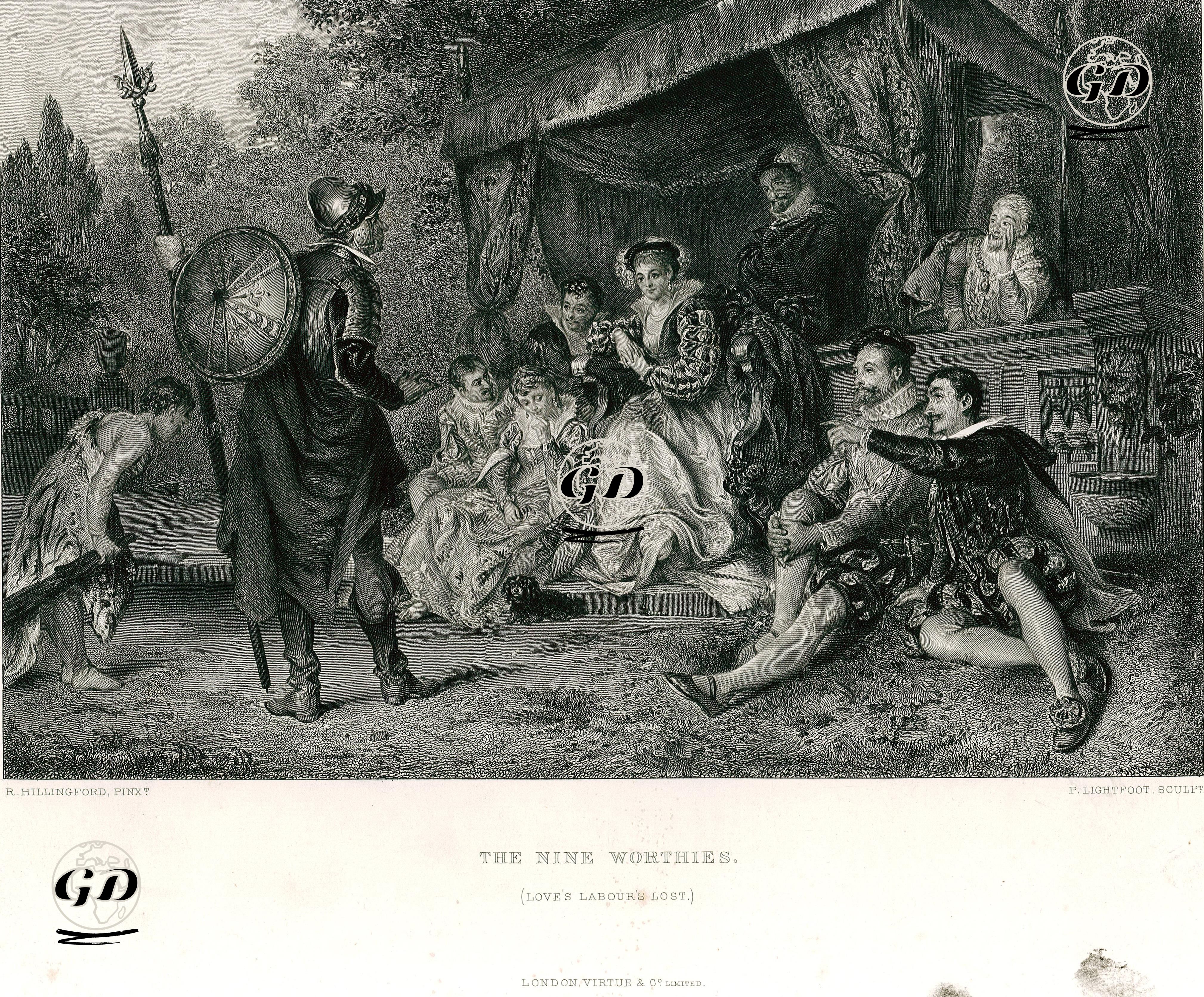 The Nine Worthies, Act 4 Sc. 1 (Love's Labour's Lost)  - Robert Alexander Hillingford (1828-1904) - 1870's