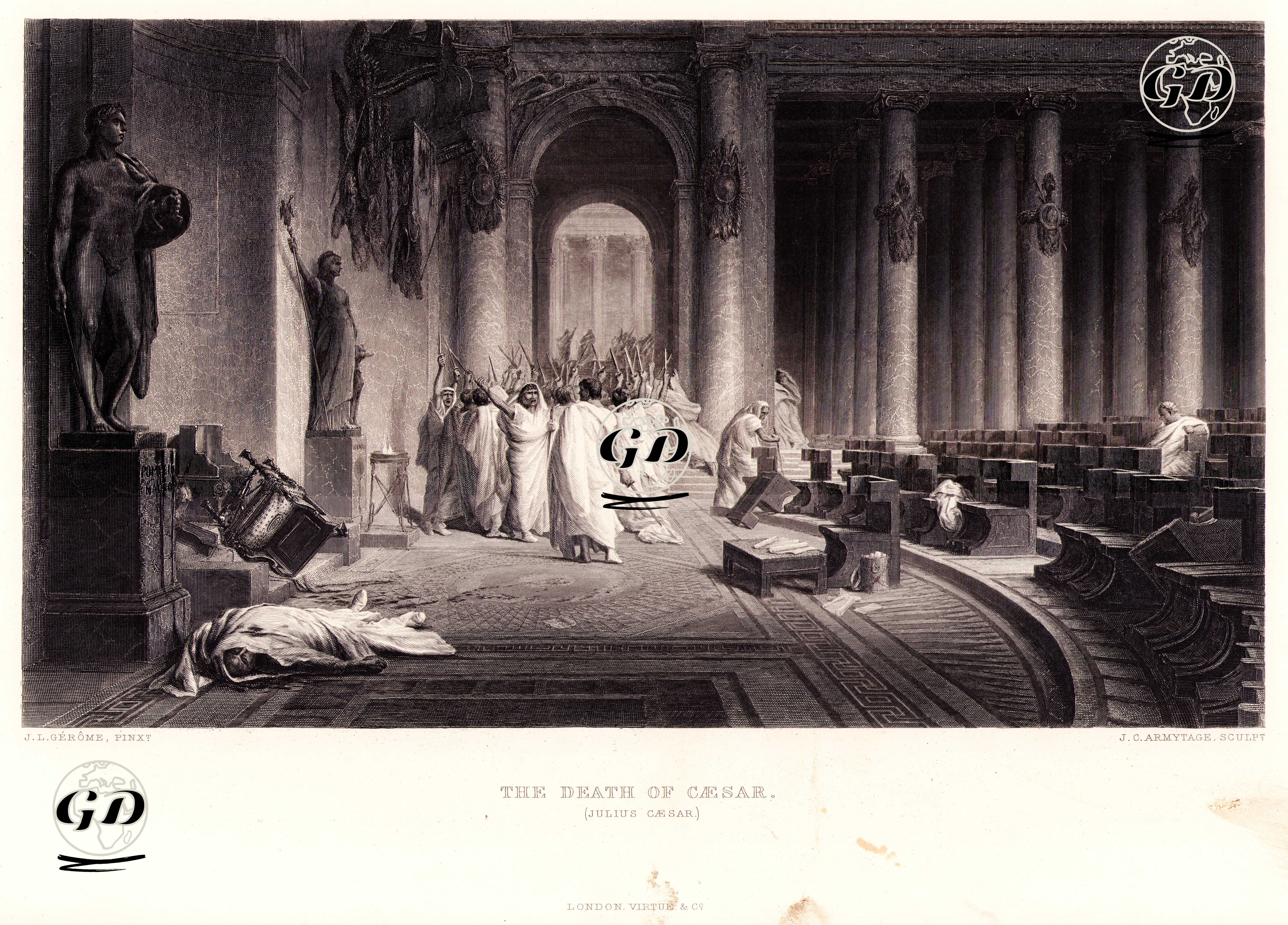 The Death Of Caesar - Jean Leon Gerome (1824–1904) - 1874