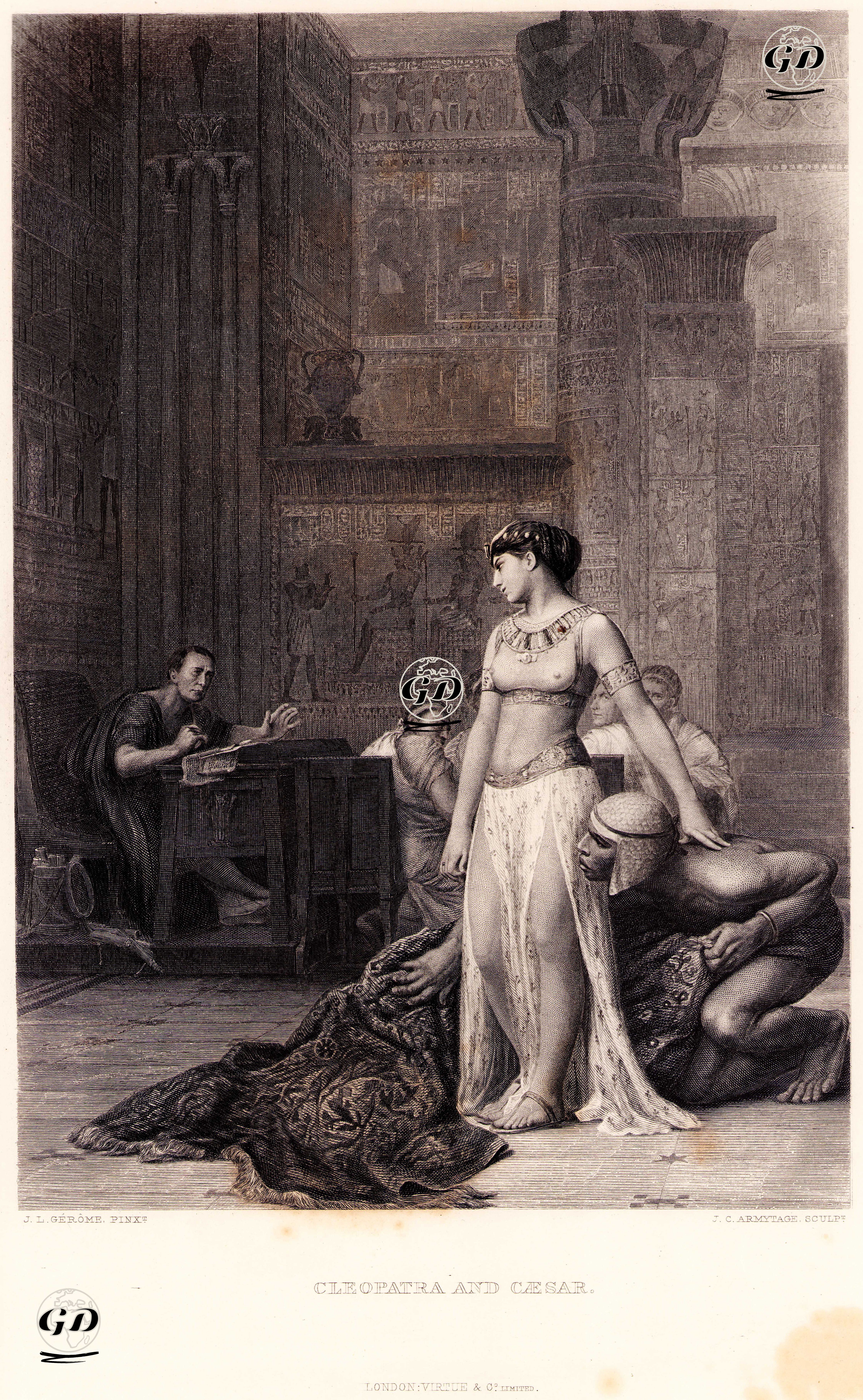 Cleopatra And Caesar(Antony And Cleopatra) - Jean Leon Gerome (1824–1904) - 1870-1876