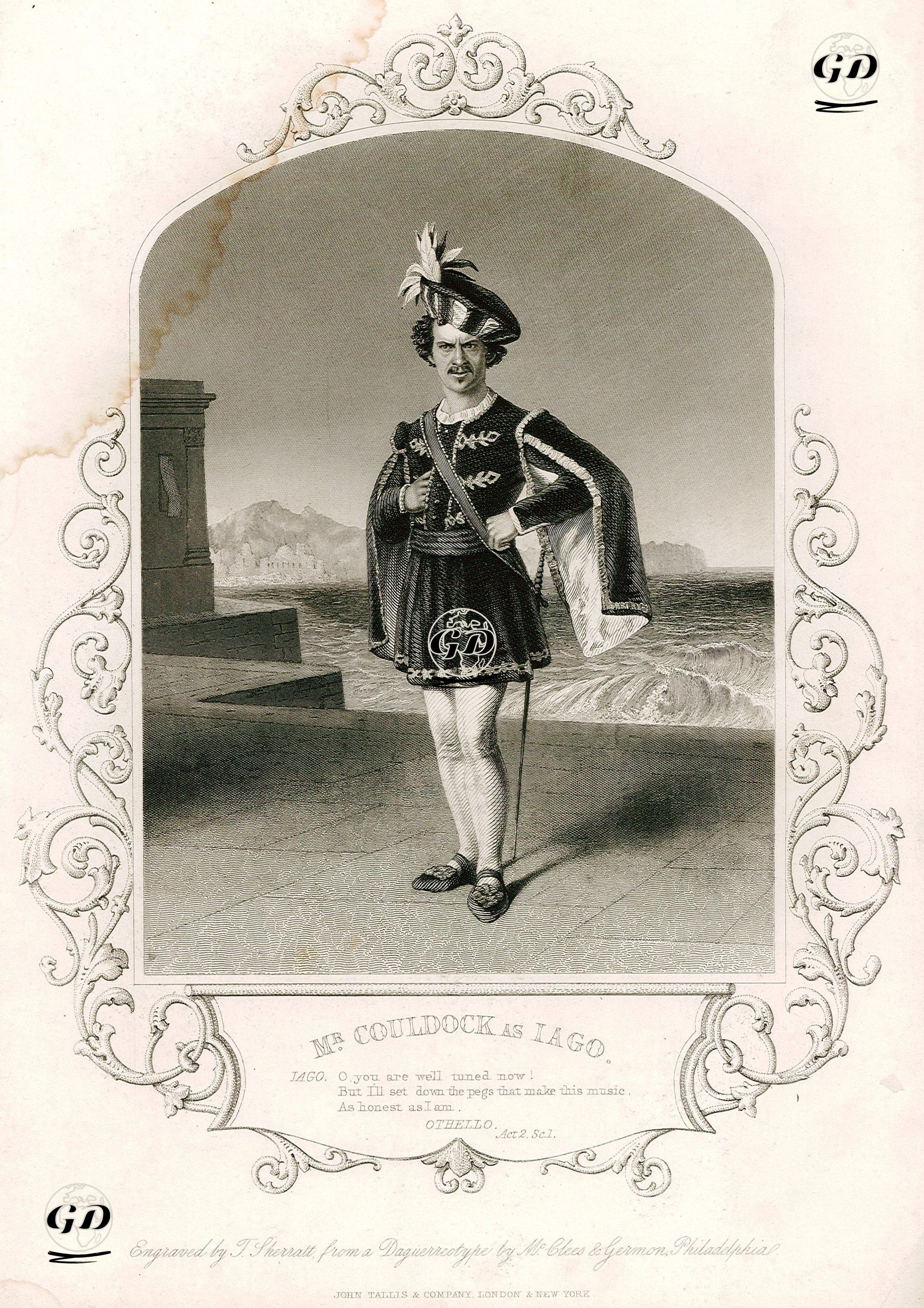 Mr.Couldock As Iago, Act.2 Sc.1(Othello)  -  - 1850