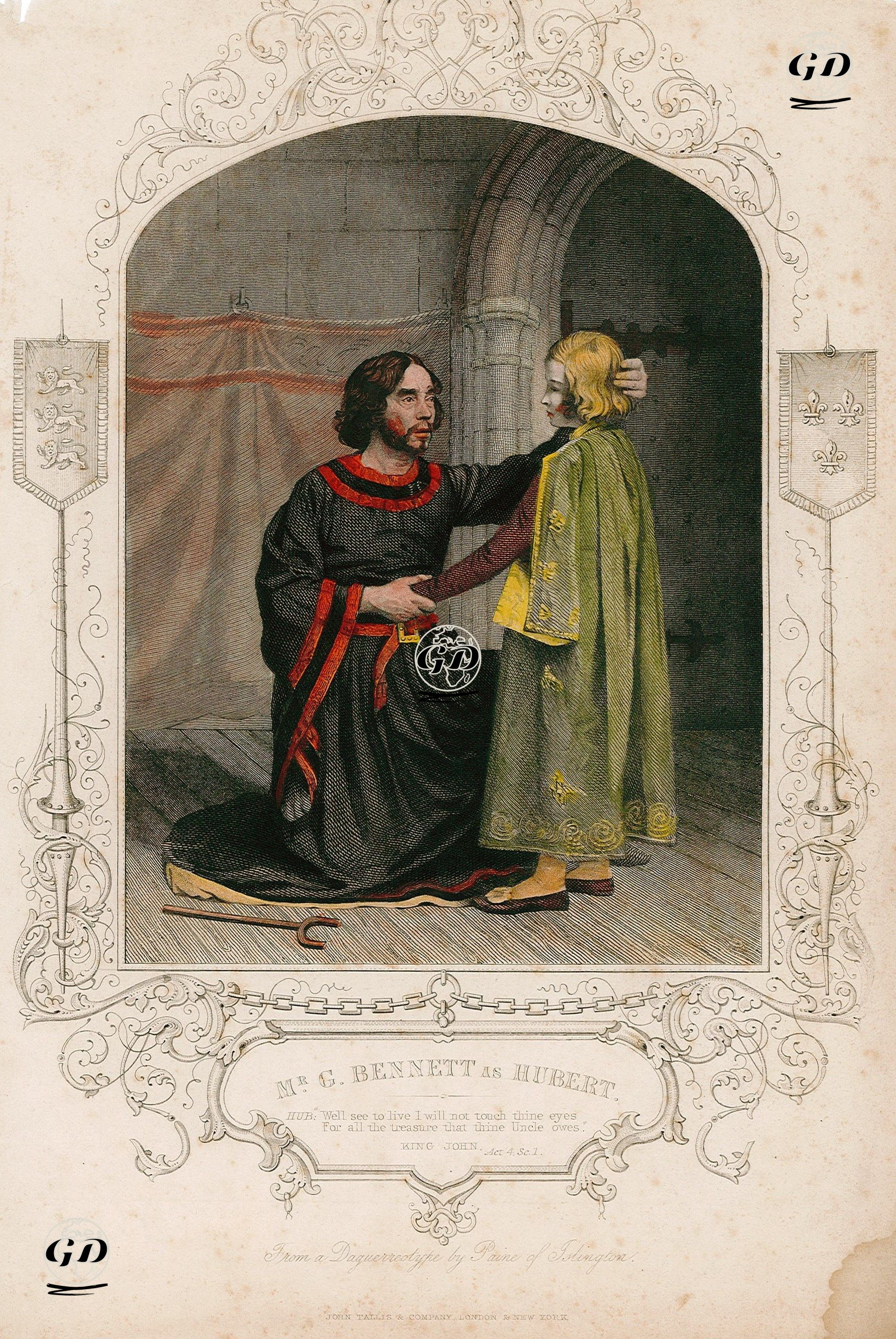 Mr. G.Bennett As Hubert, Act. 4 Sc. 1(The Life And Death Of King John)  - Paine of Islington (photographers) - 1850